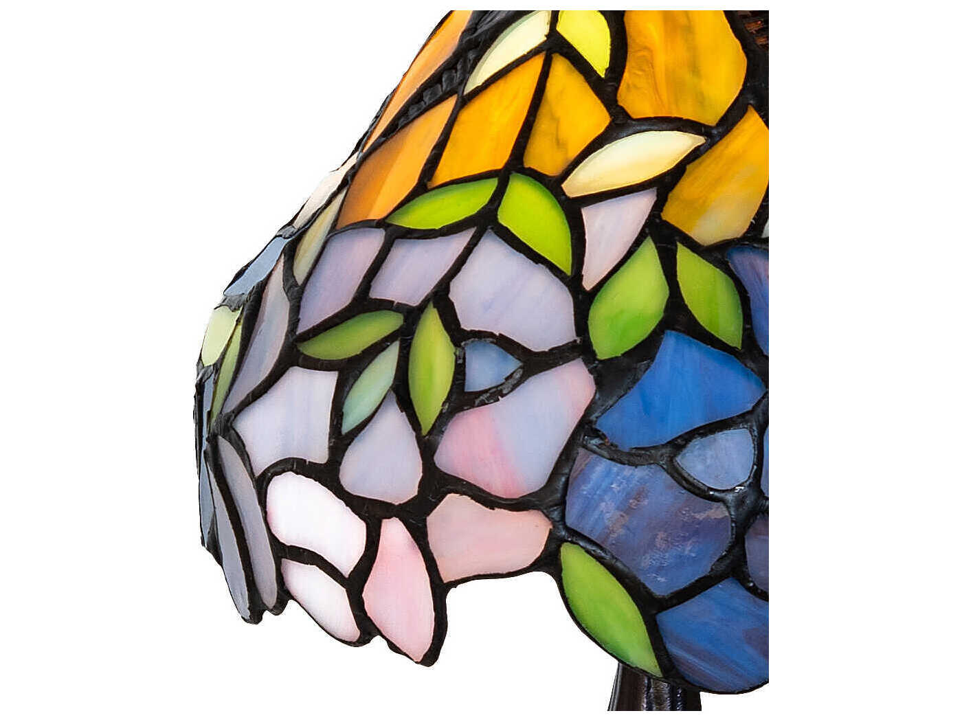 Meyda Laburnum Amber / Amethyst Blue / Dark Mauve Table Lamp