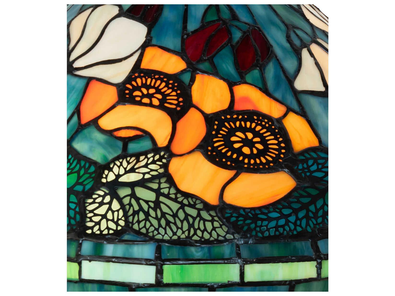 Meyda Tiffany Poppy Antique / Mahogany Bronze Table Lamp