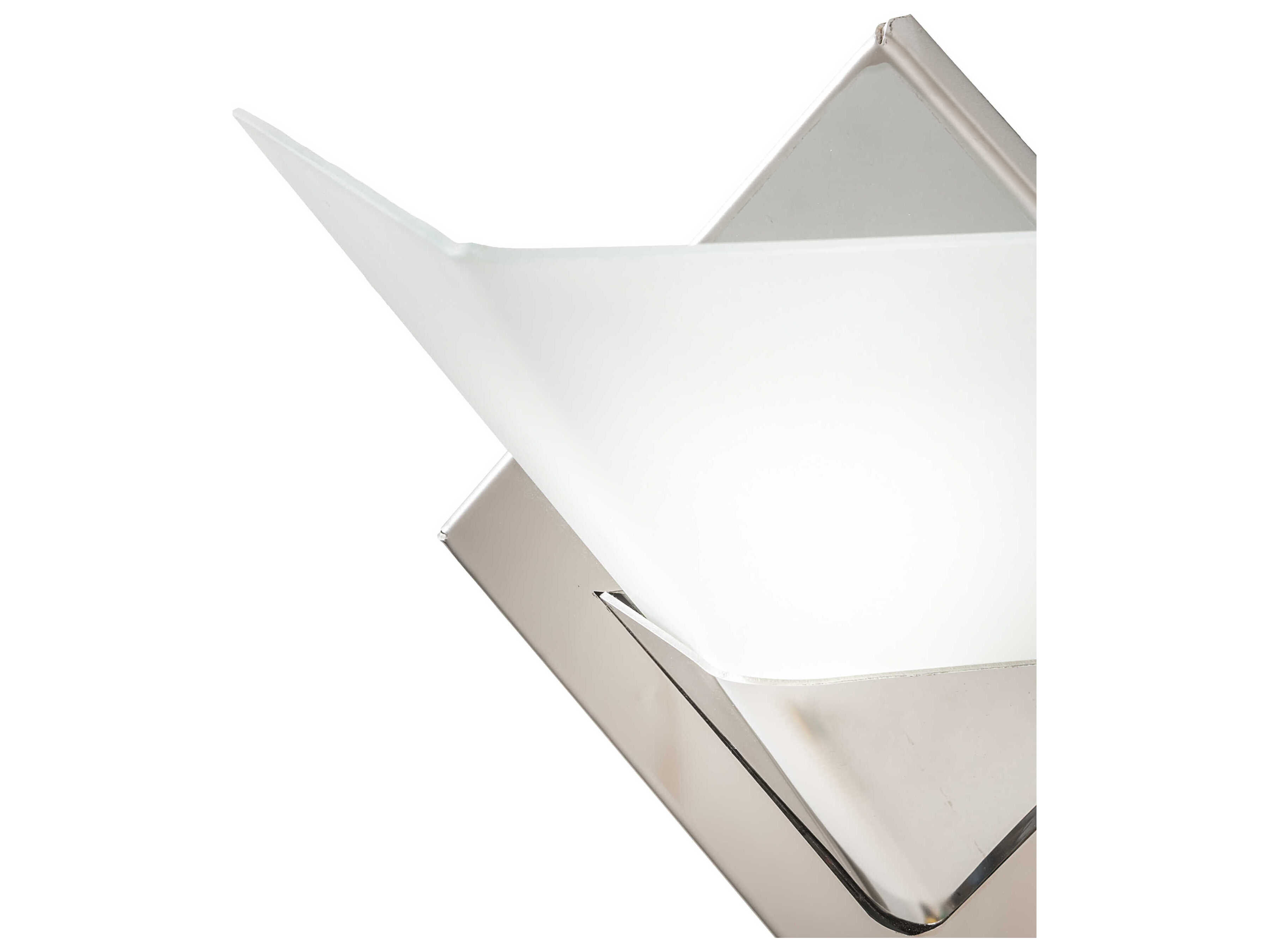 Meyda Tempe 1-Light Polished Stainless Steel Wall Sconce
