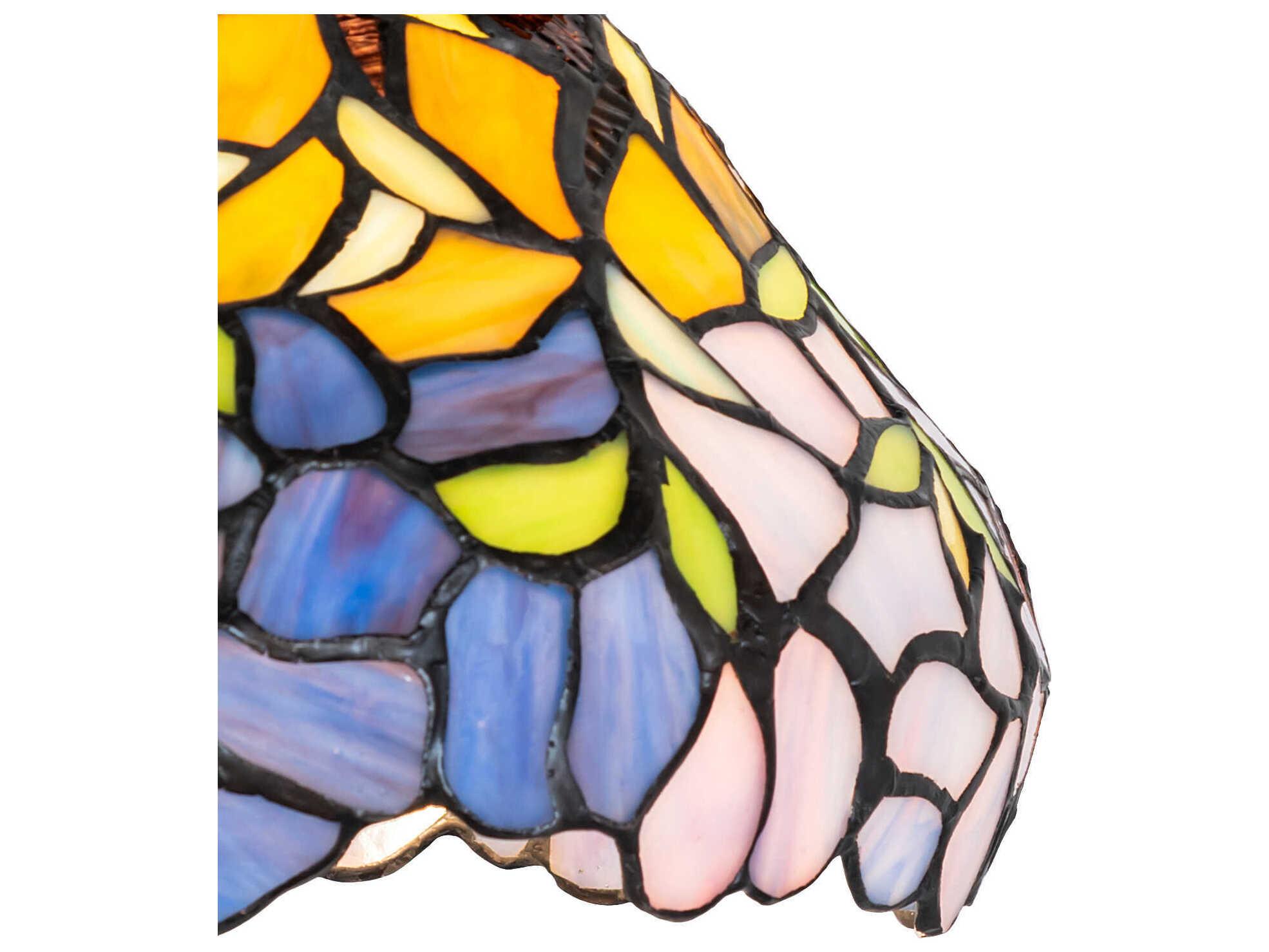 Meyda Laburnum 1-Light Petal Pink / Amethyst Blue / Dark Mauve Wall Sconce