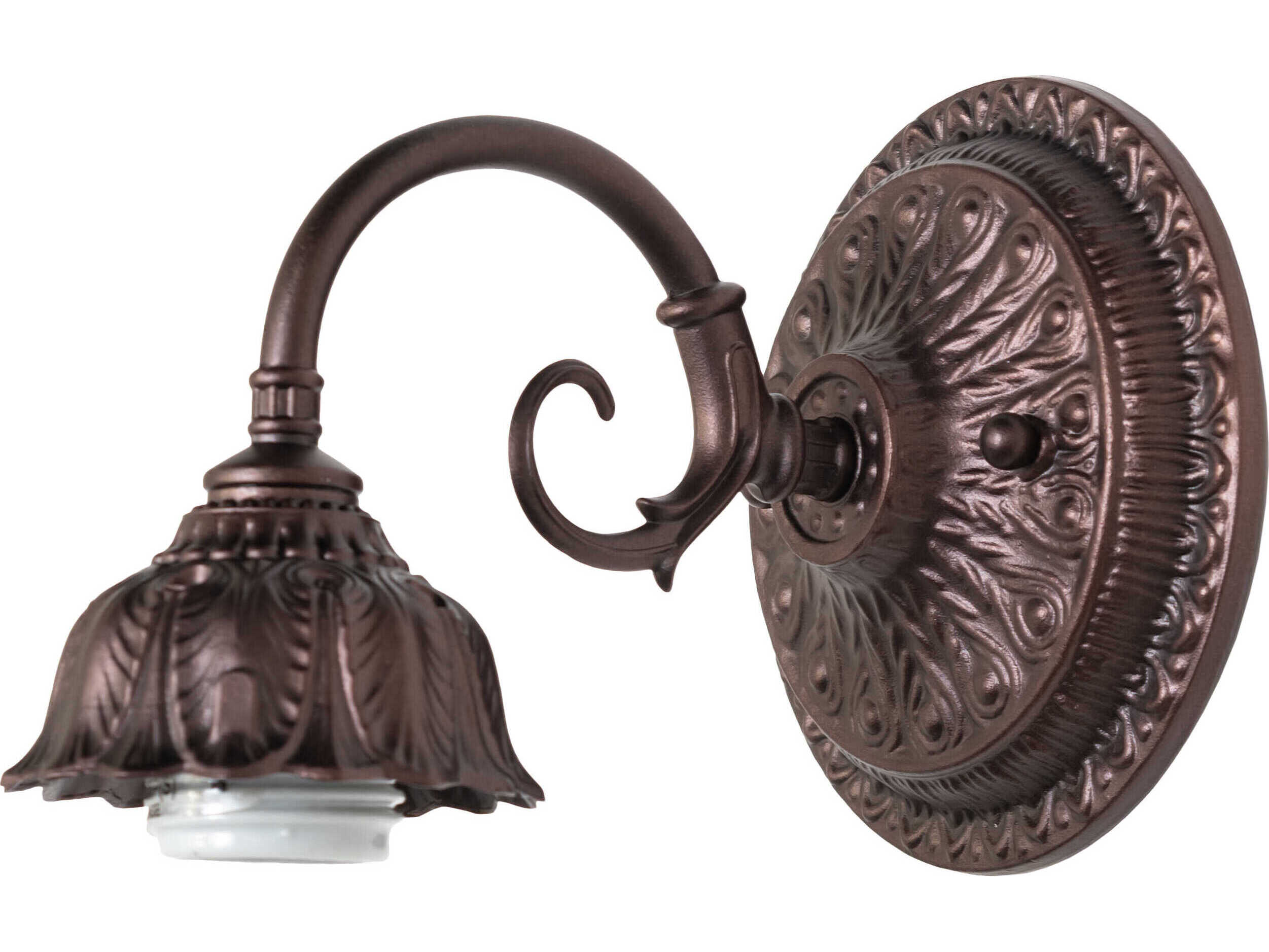 Meyda Laburnum 1-Light Petal Pink / Amethyst Blue / Dark Mauve Wall Sconce