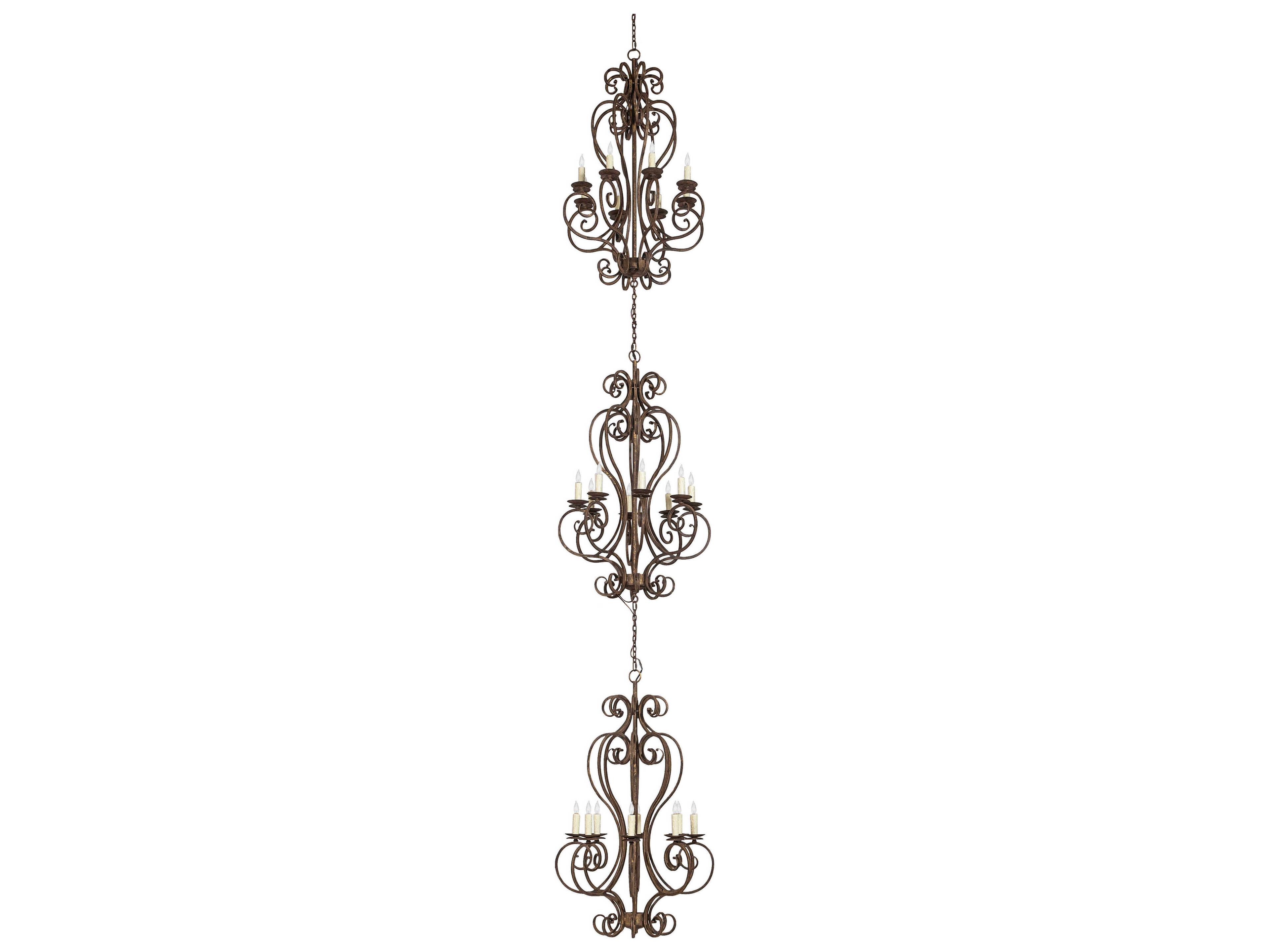Meyda Fernando 24-Light Antiquity Bronze Traditional Tiered Chandelier