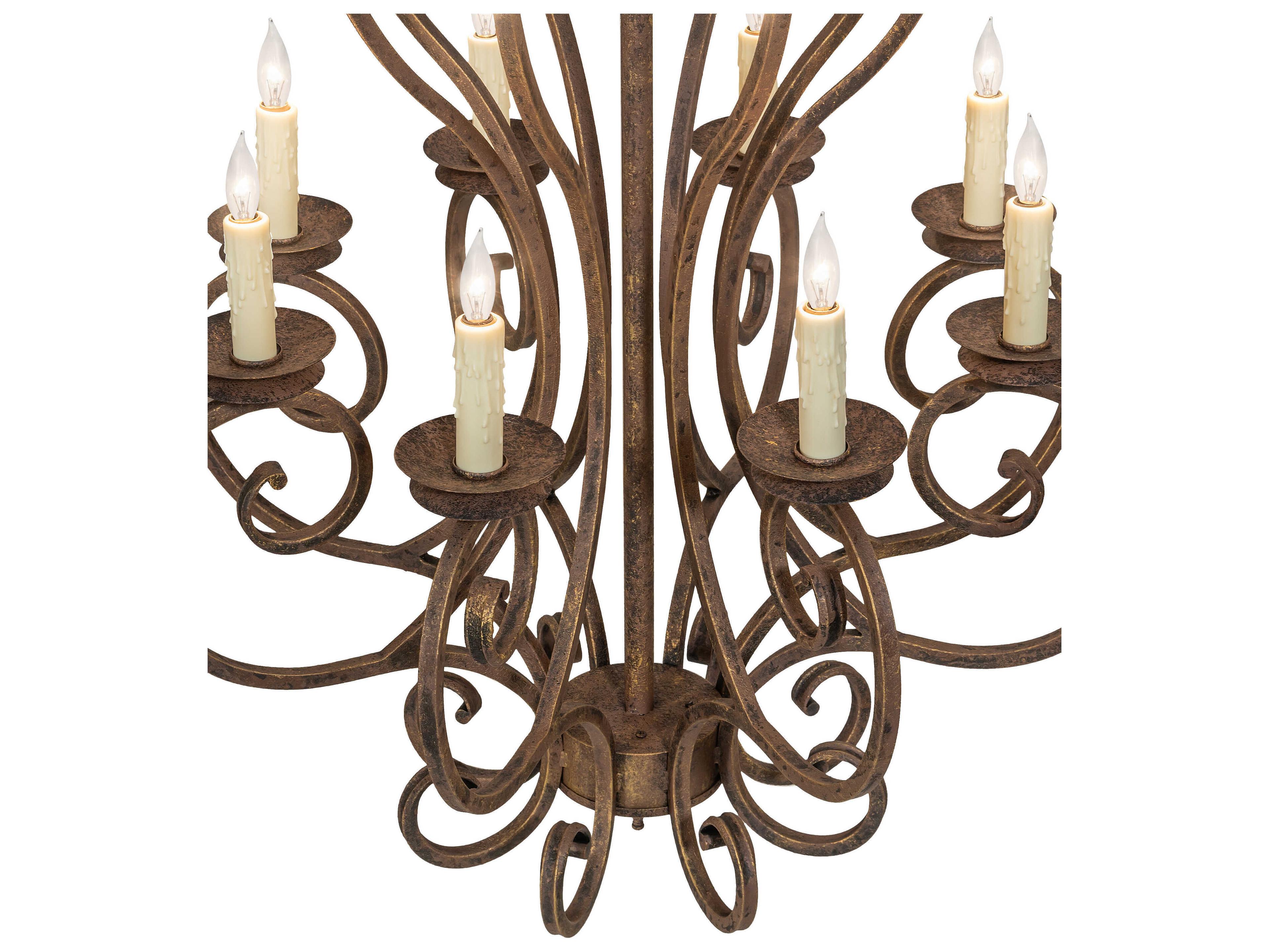 Meyda Fernando 24-Light Antiquity Bronze Traditional Tiered Chandelier