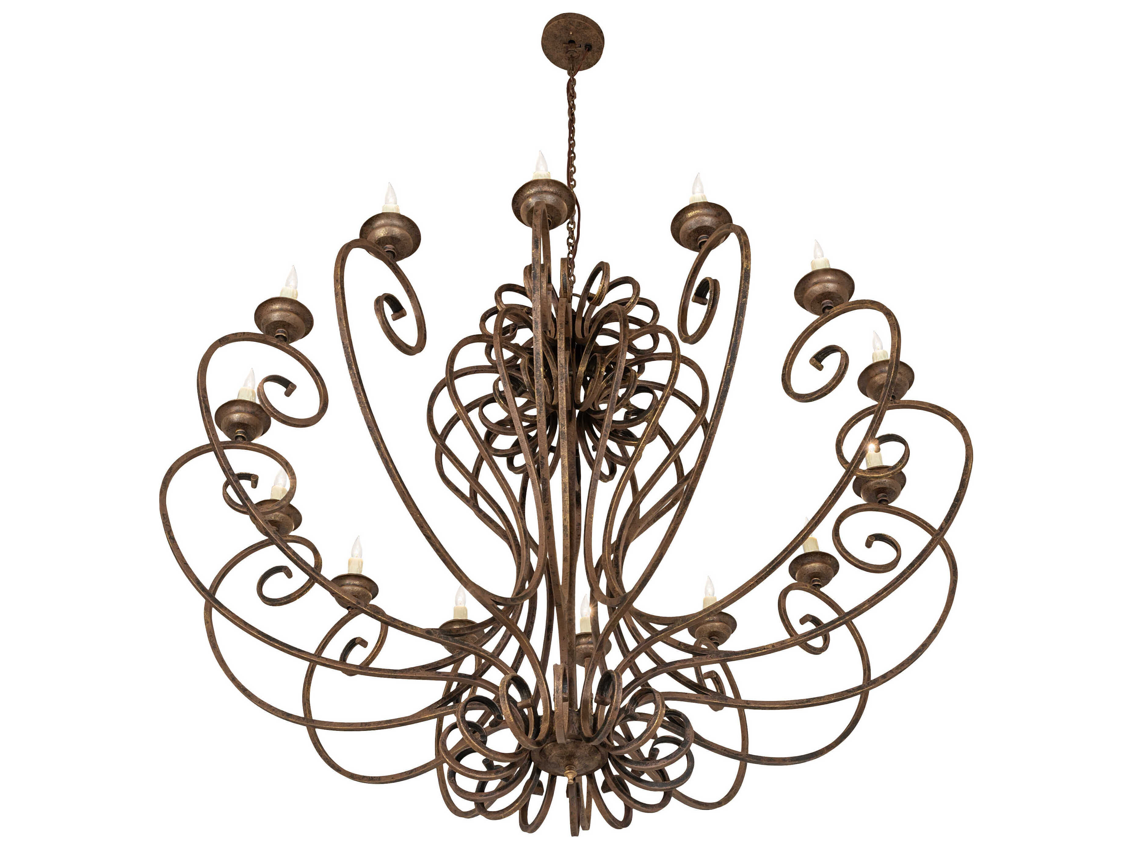 Meyda Fernando 14-Light Antiquity Bronze Traditional Chandelier