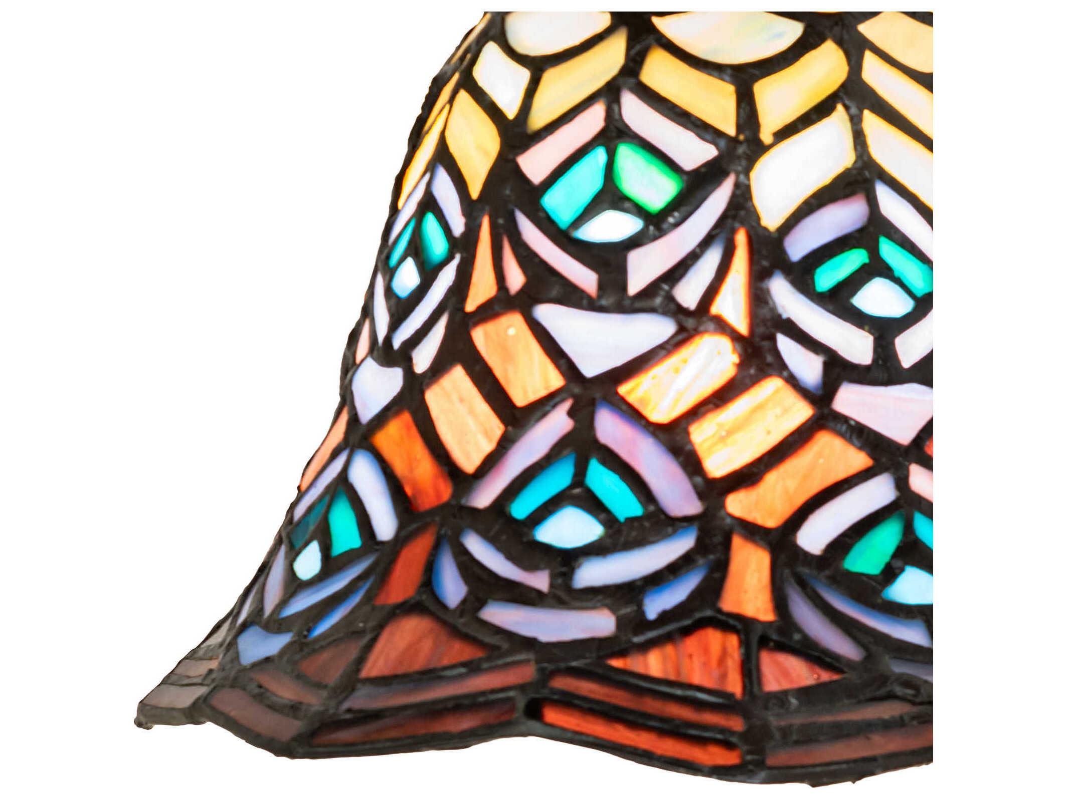 Meyda Tiffany Peacock Feather 1-Light Stained Glass Wall Sconce
