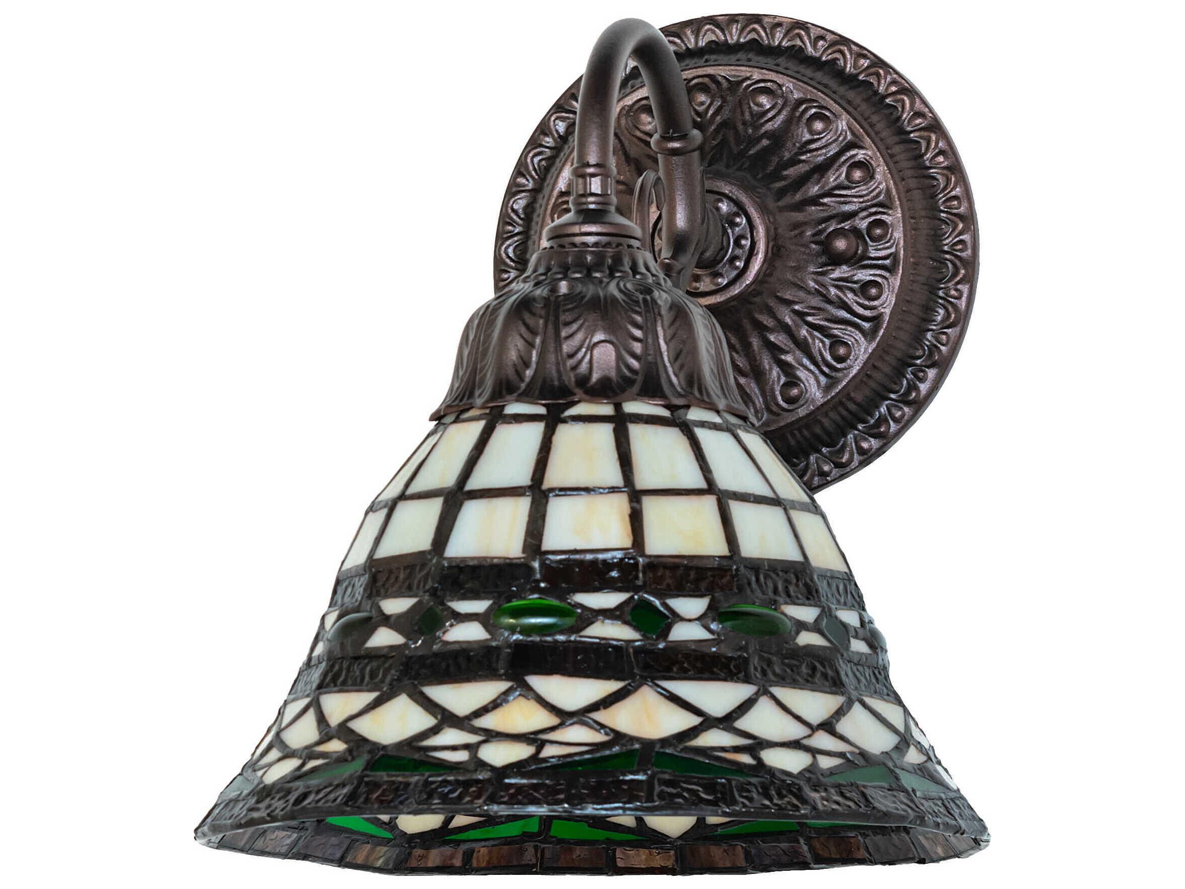 Meyda Tiffany Roman 1-Light Stained Glass Wall Sconce