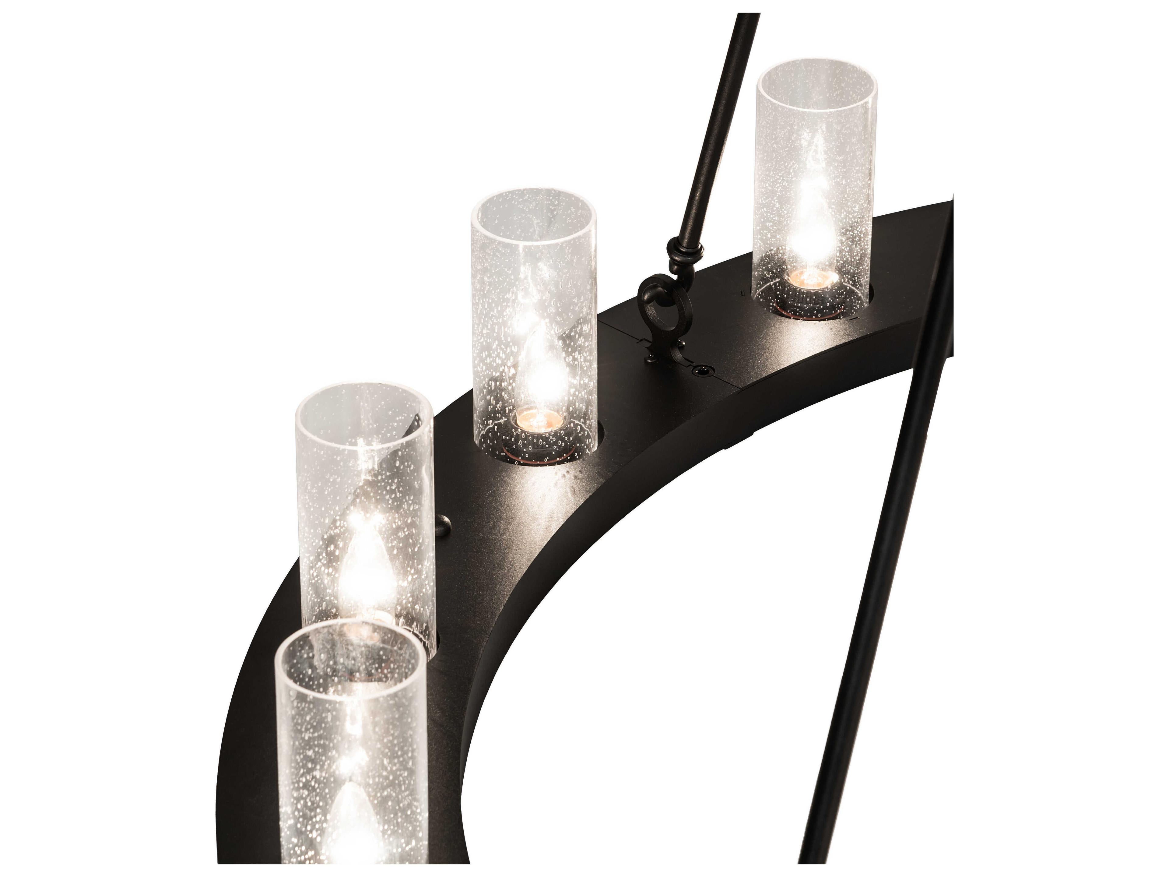Meyda Loxley 24-Light Textured Black Cylinder Chandelier