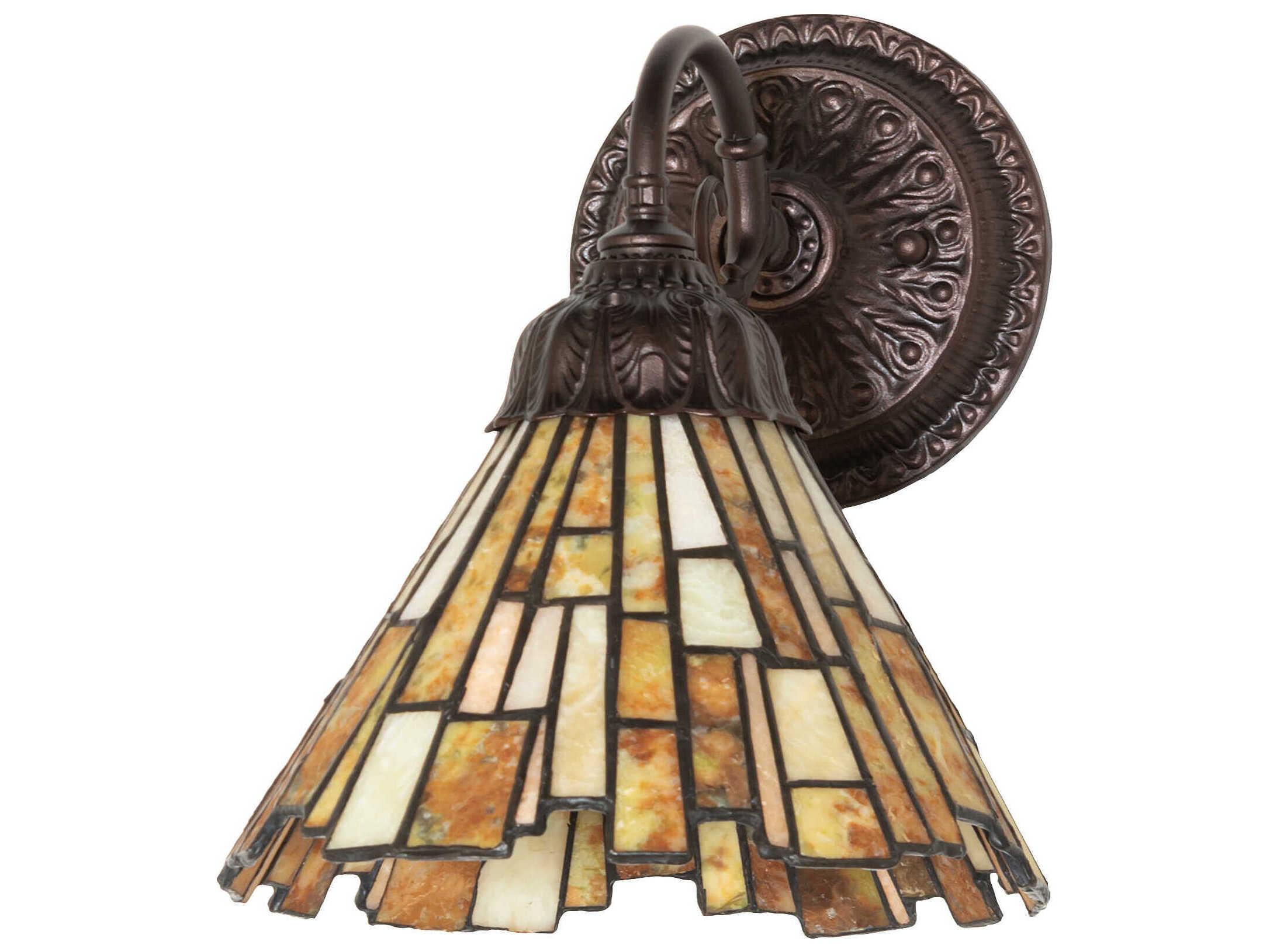 Meyda Delta 1-Light Mahogany Bronze Wall Sconce