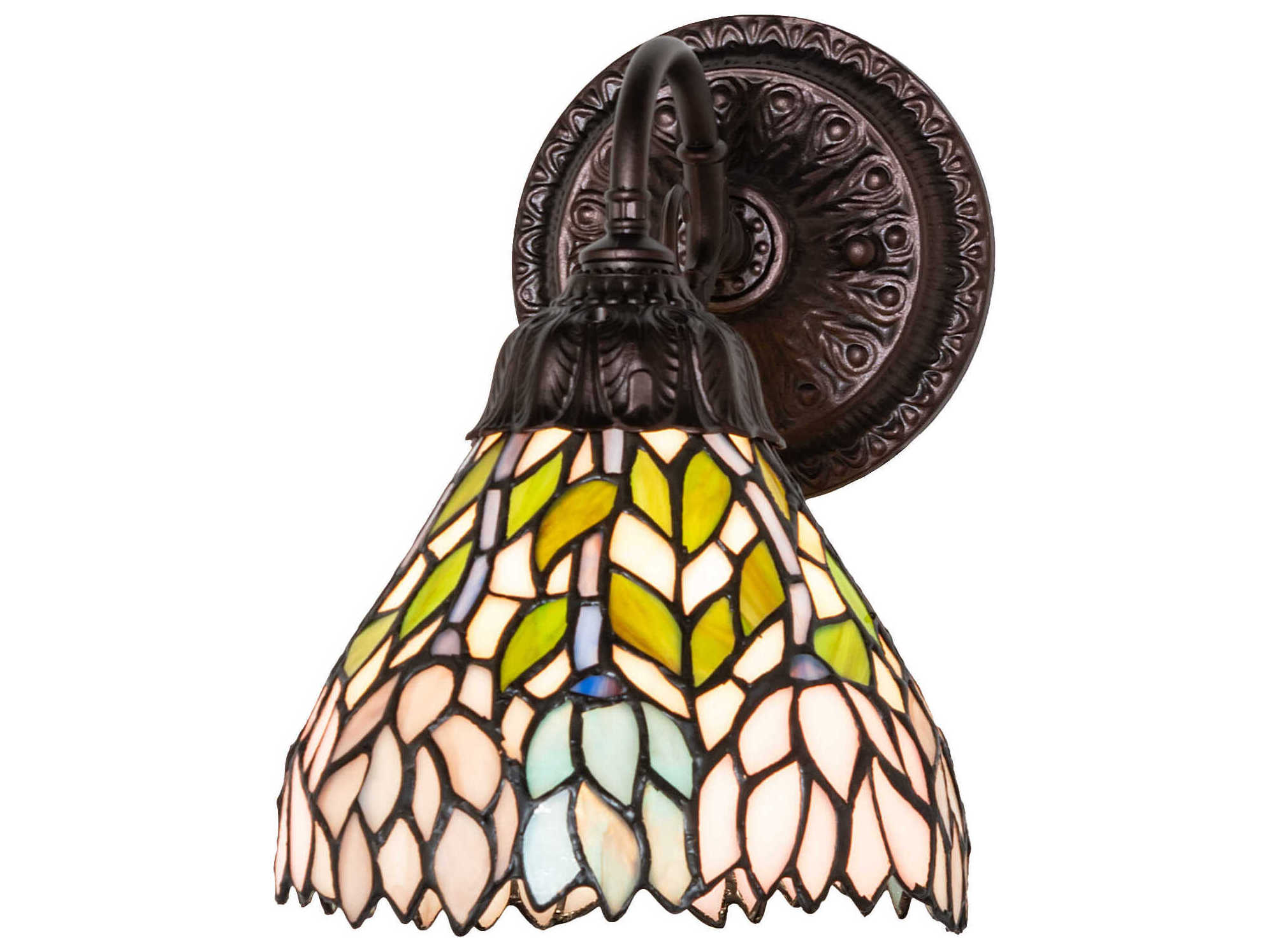 Meyda Wisteria 1-Light Mahogany Bronze Wall Sconce