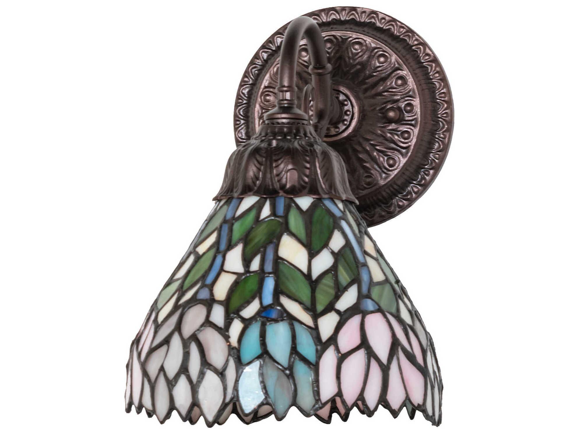 Meyda Wisteria 1-Light Mahogany Bronze Wall Sconce