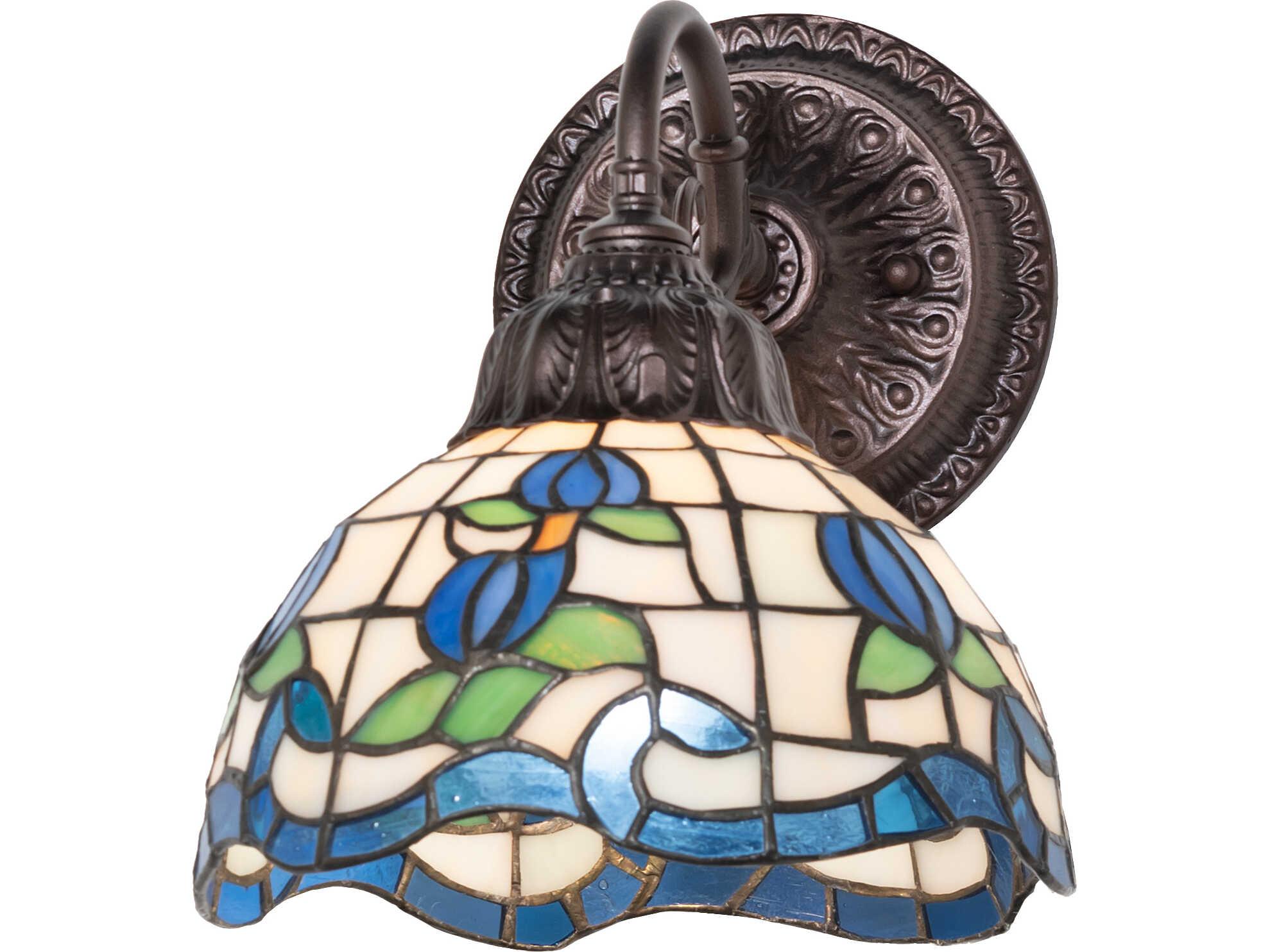 Meyda Roseborder 1-Light Bronze Traditional Wall Sconce