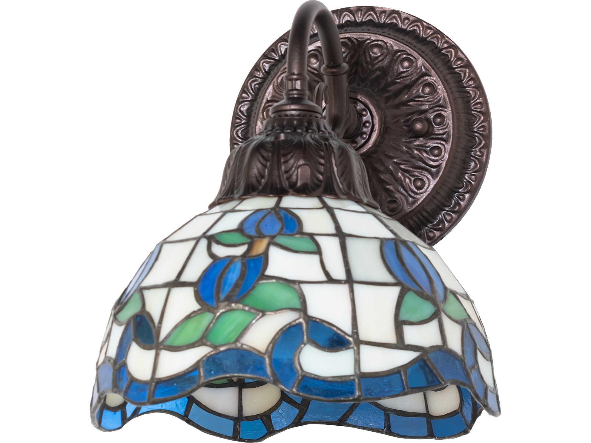 Meyda Roseborder 1-Light Bronze Traditional Wall Sconce