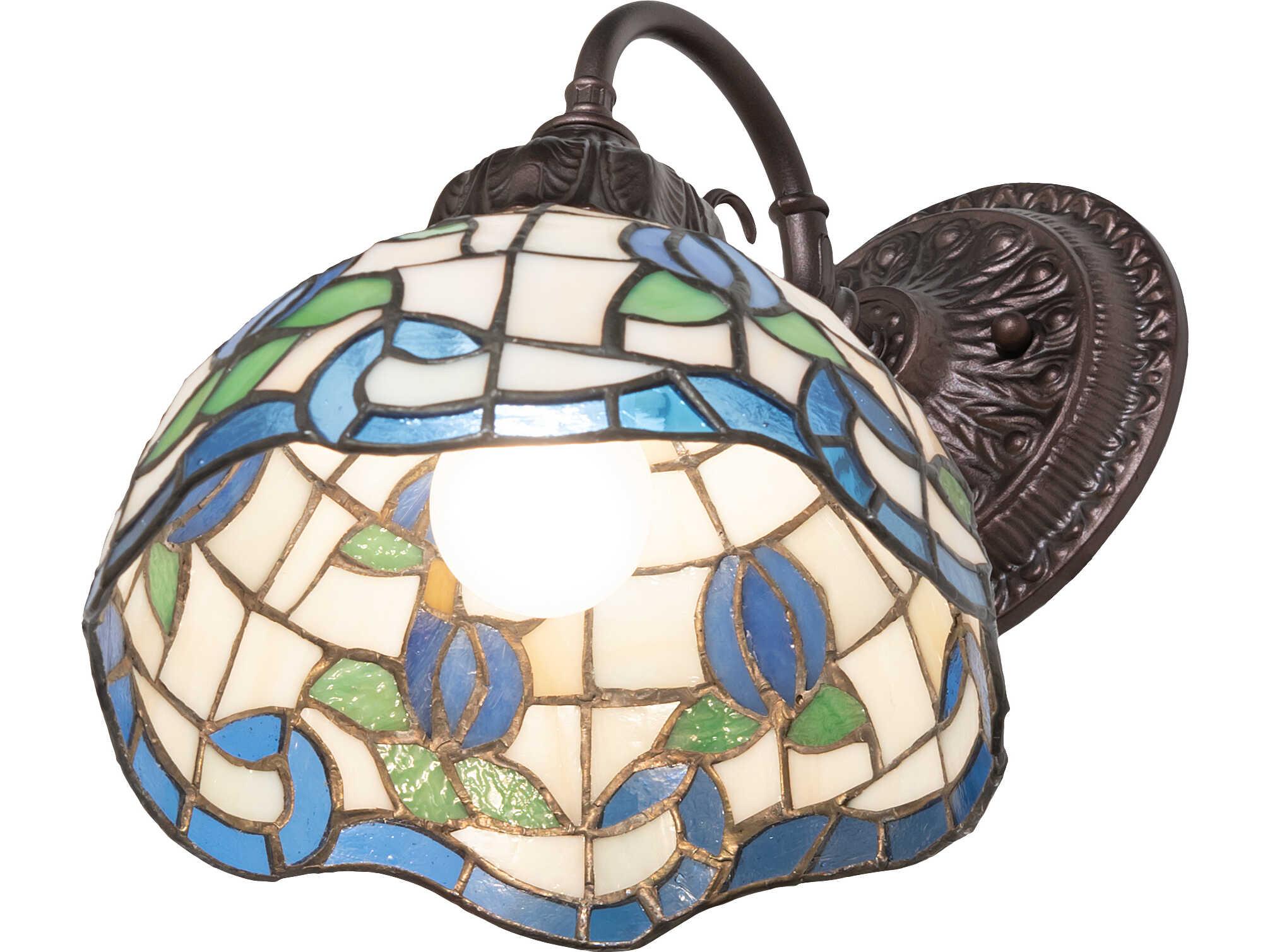 Meyda Roseborder 1-Light Bronze Traditional Wall Sconce