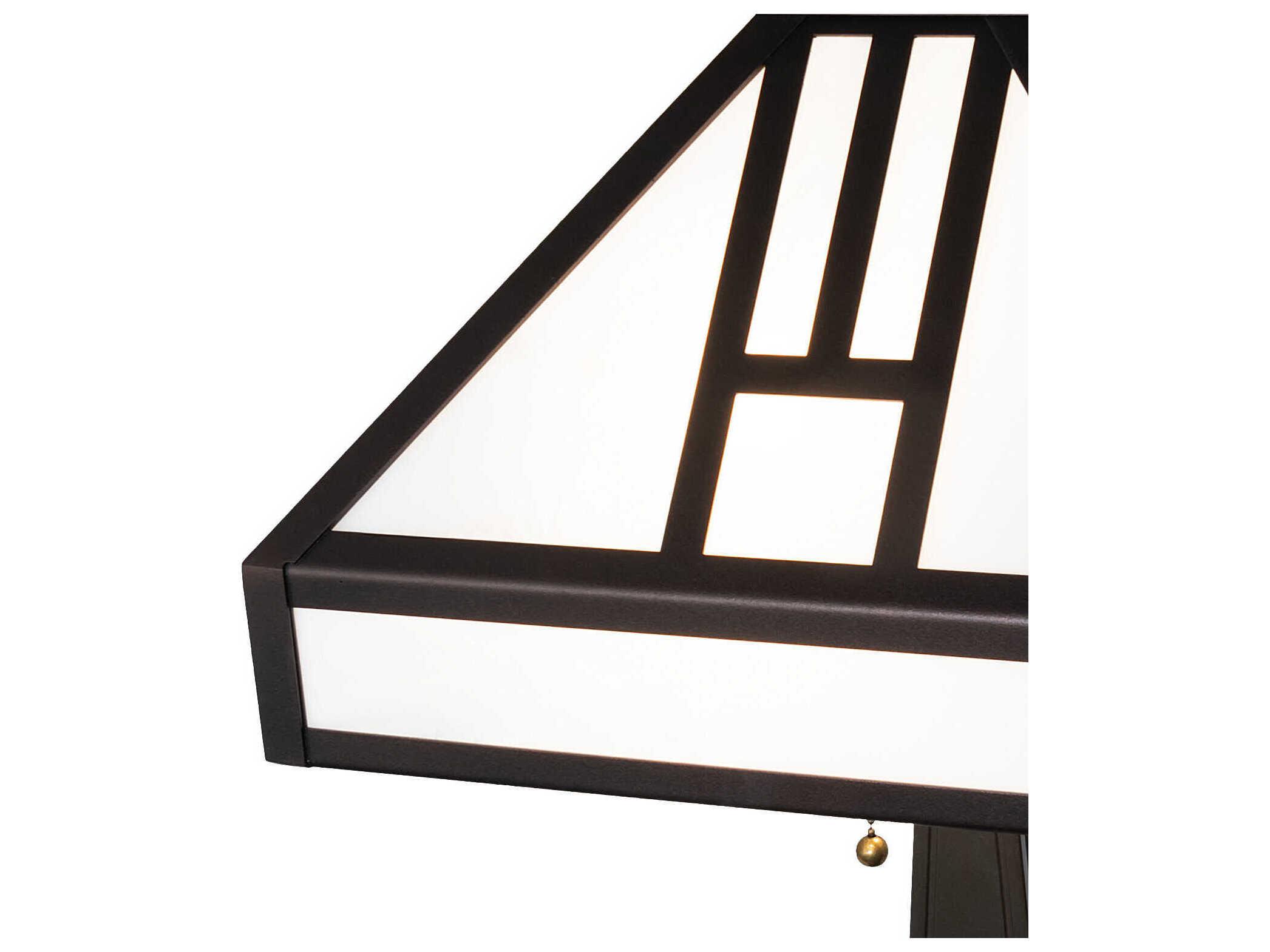 Meyda Mission White Opal Glass Table Lamp