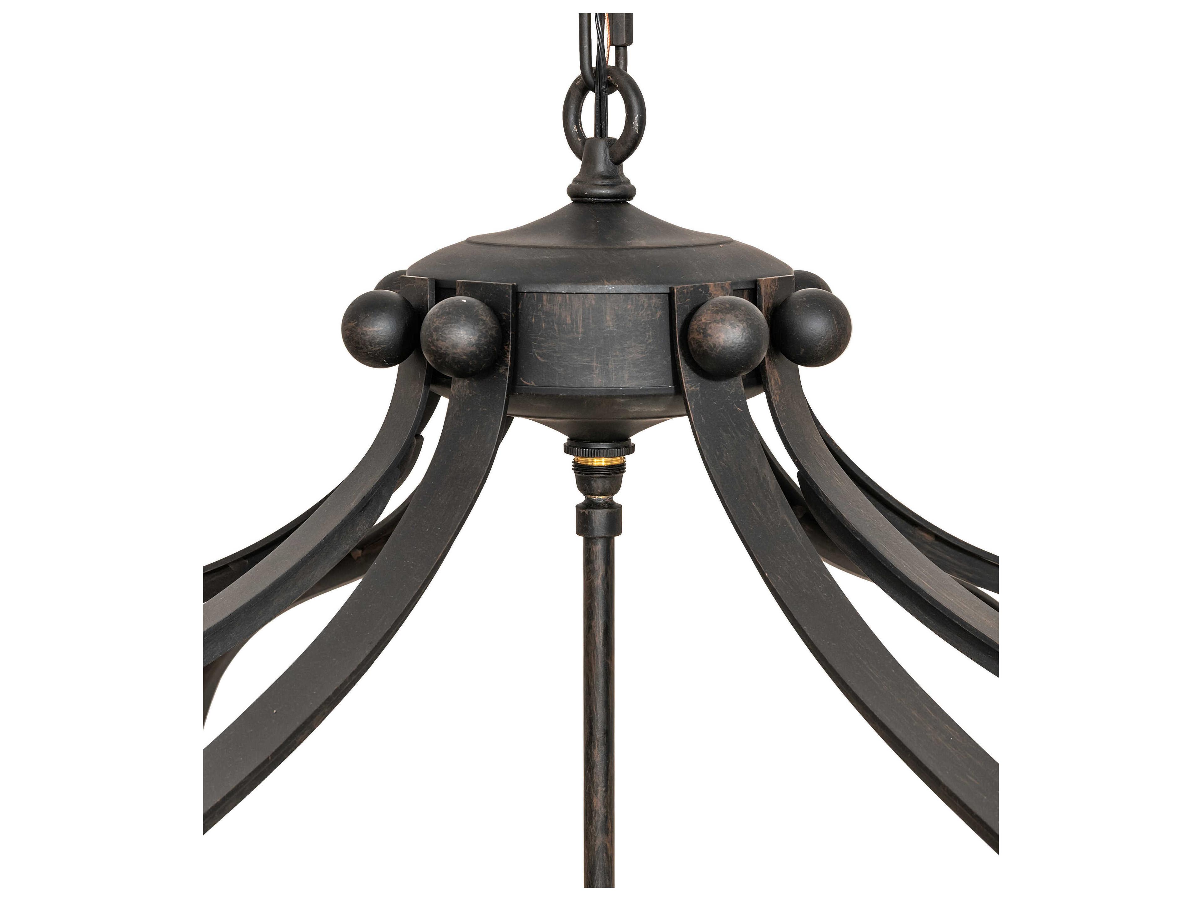 Meyda Citadel 12-Light Blackened Steel Traditional Pendant