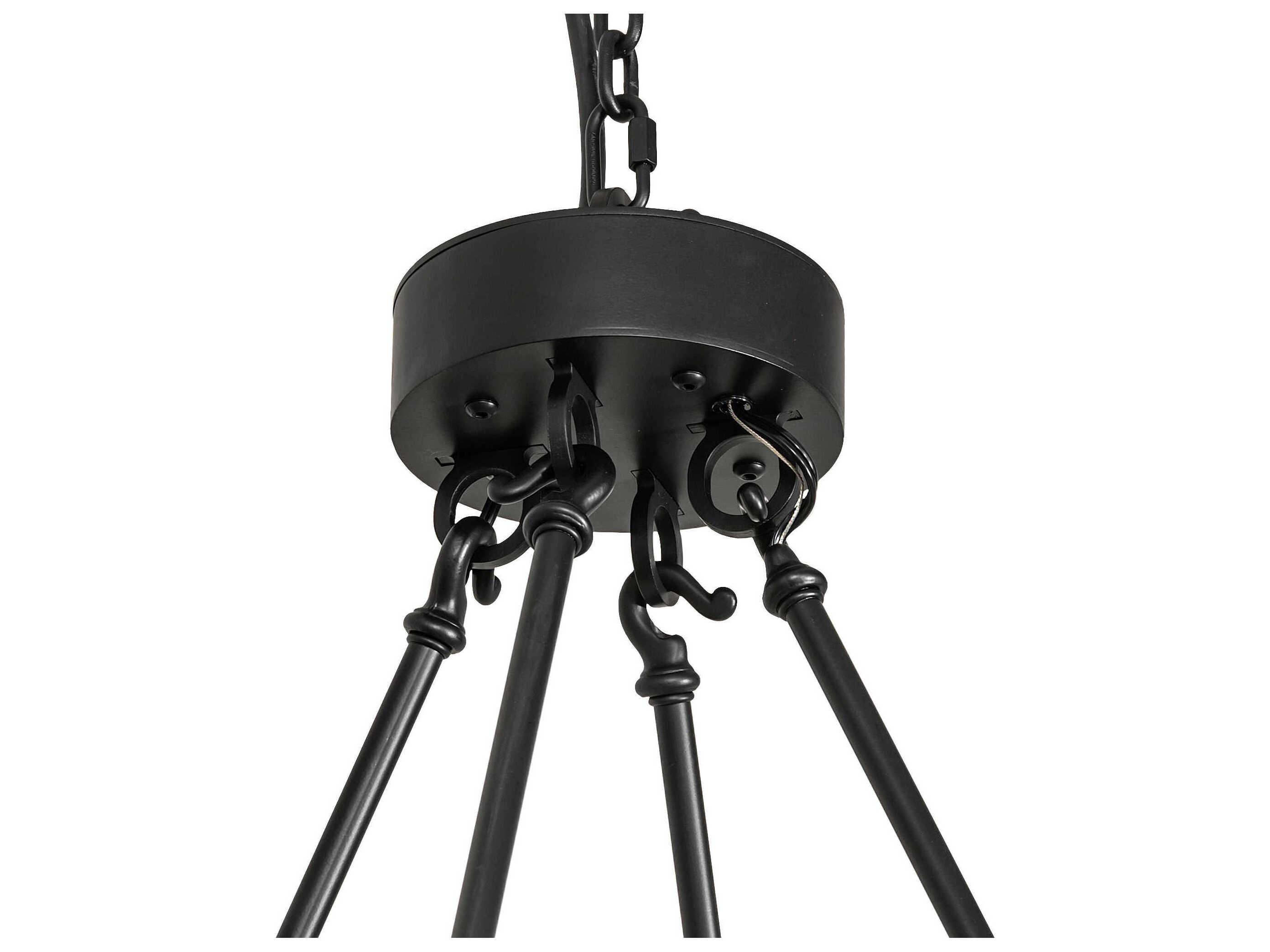 Meyda Loxley 24-Light Solar Black Chandelier