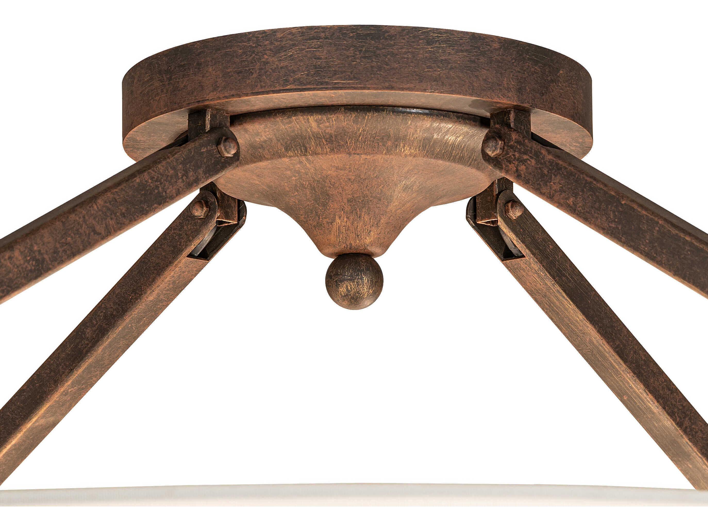 Meyda Cilindro 4-Light Cortez Gold Drum Semi Flush Mount