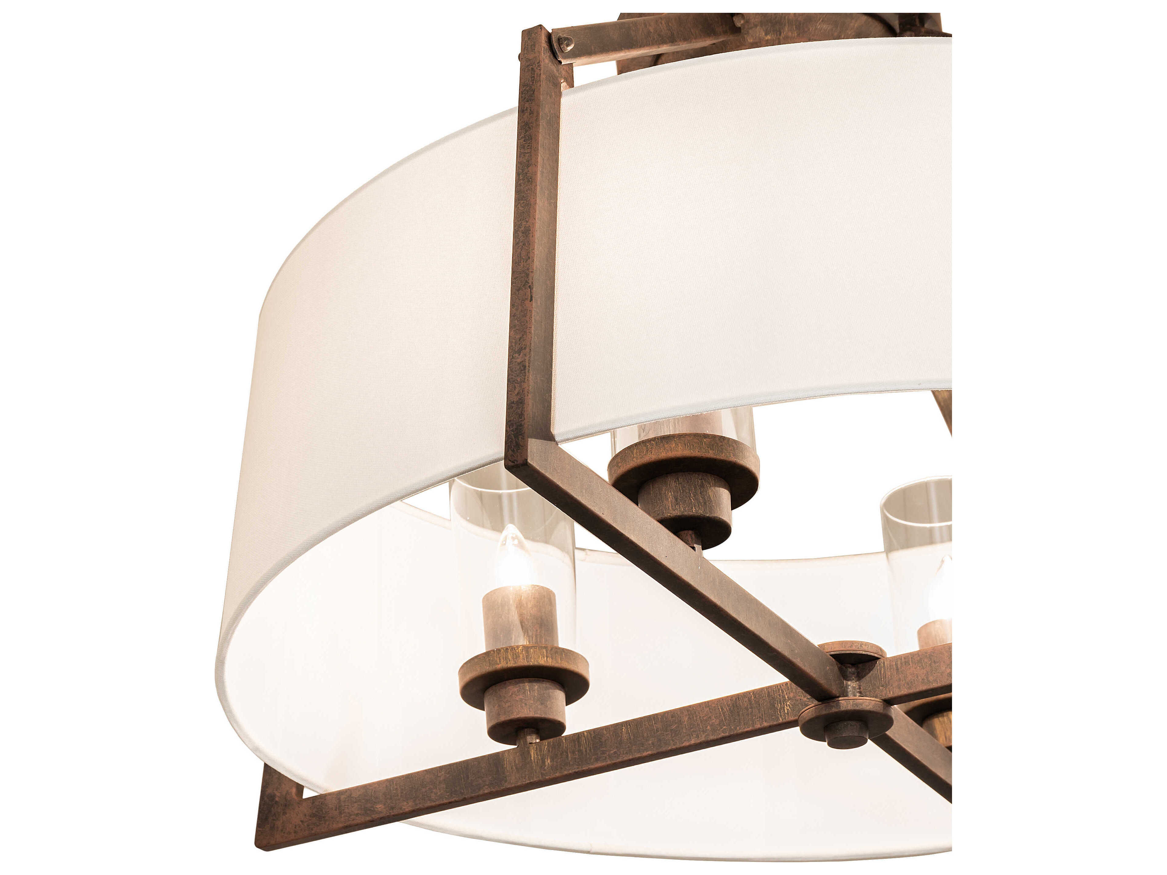 Meyda Cilindro 4-Light Cortez Gold Drum Semi Flush Mount