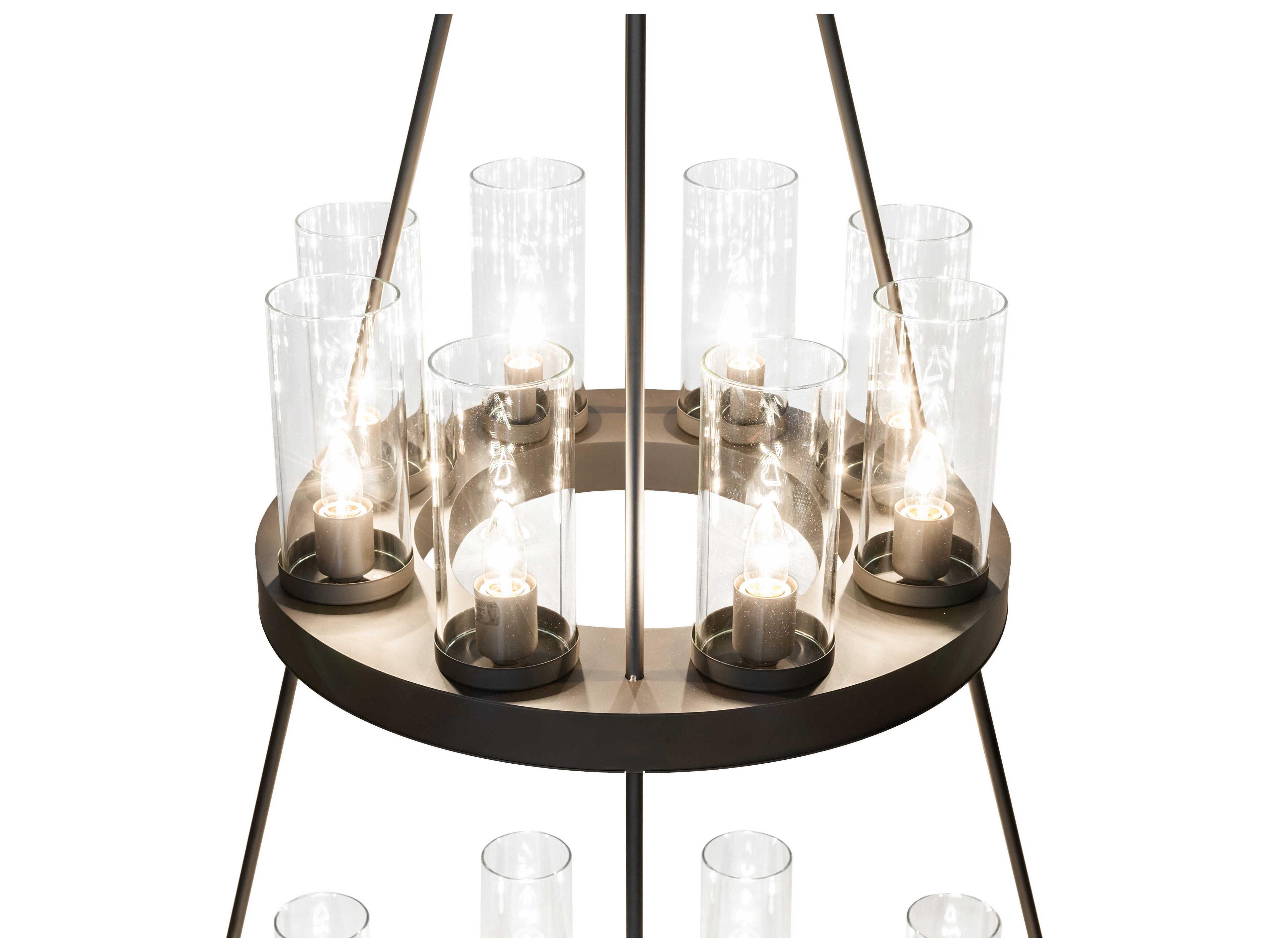 Meyda Loxley 20-Light Oil Rubbed Bronze Cylinder Round Chandelier