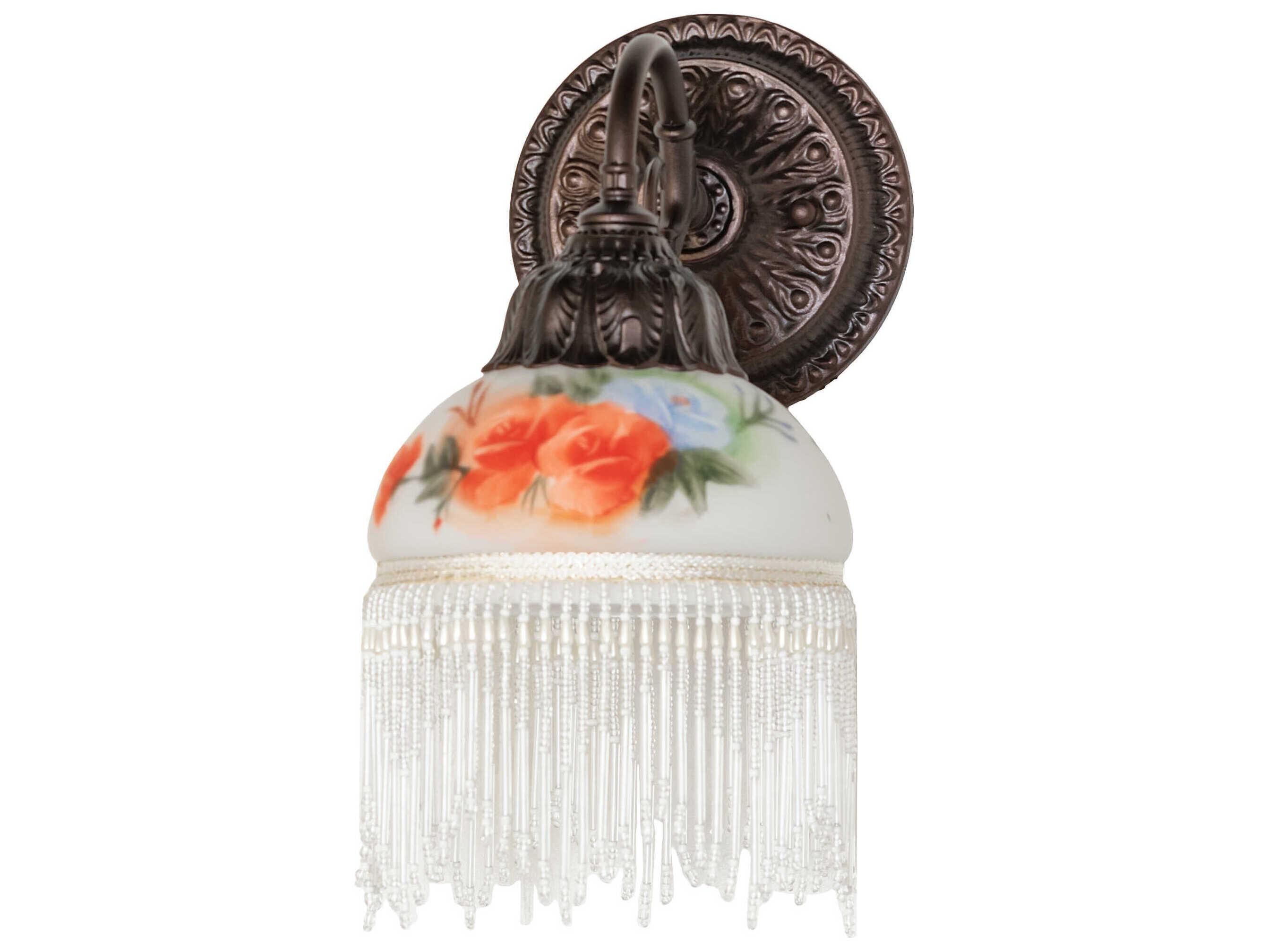 Meyda Roussillon 1-Light Hand Painted Glass Wall Sconce