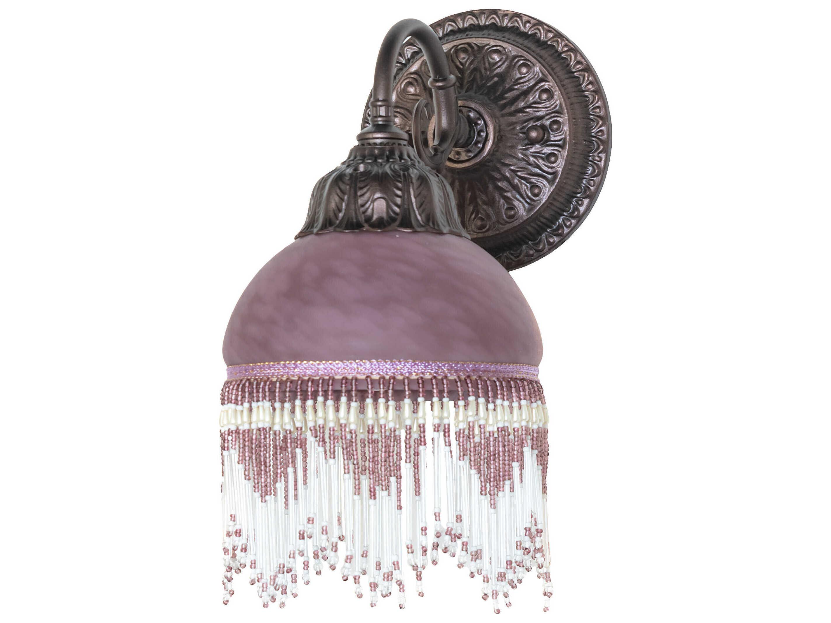 Meyda Roussillon 1-Light Cranberry Glass Wall Sconce