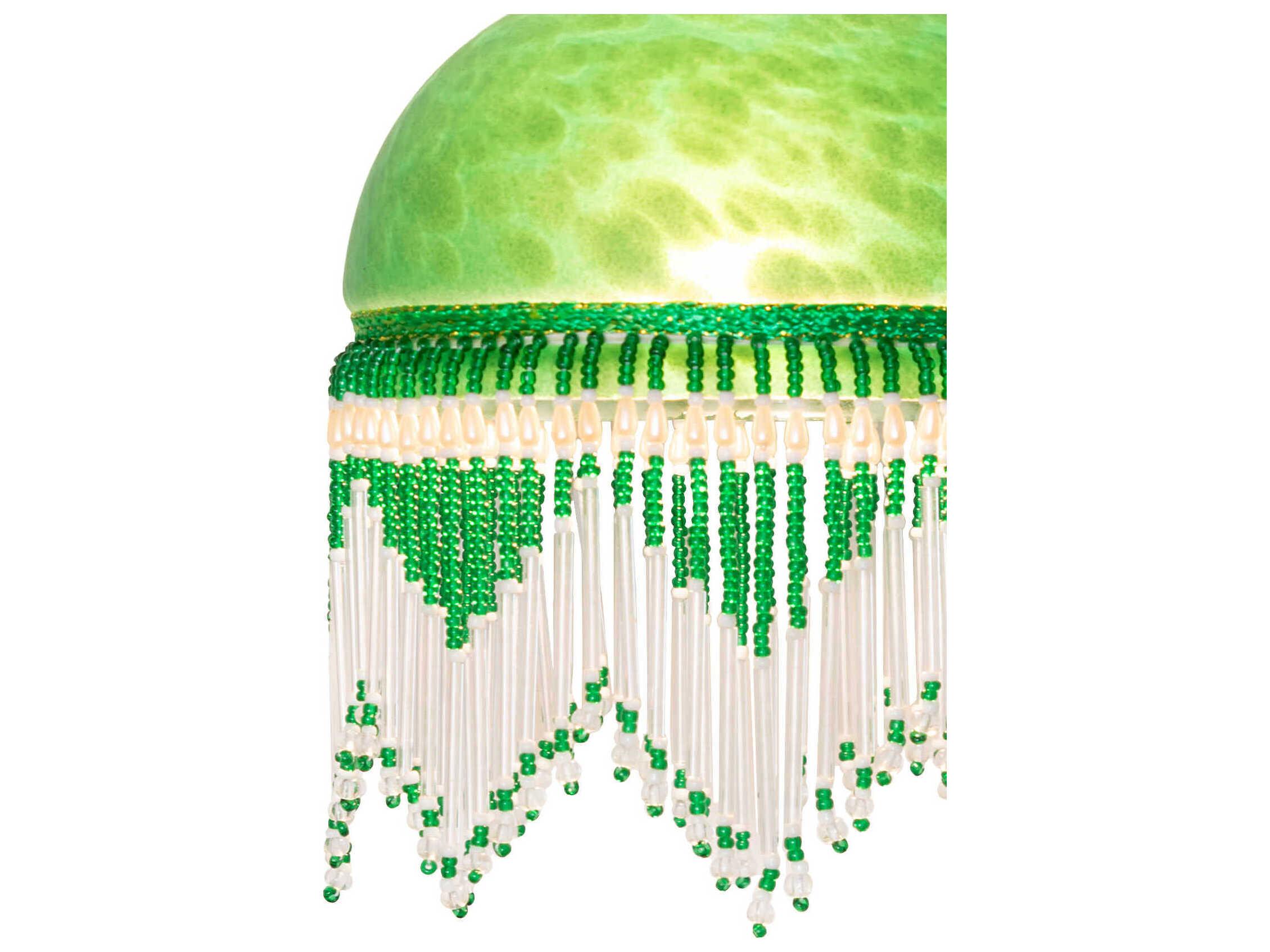 Meyda Roussillon 1-Light Green Mottled Art Glass Wall Sconce