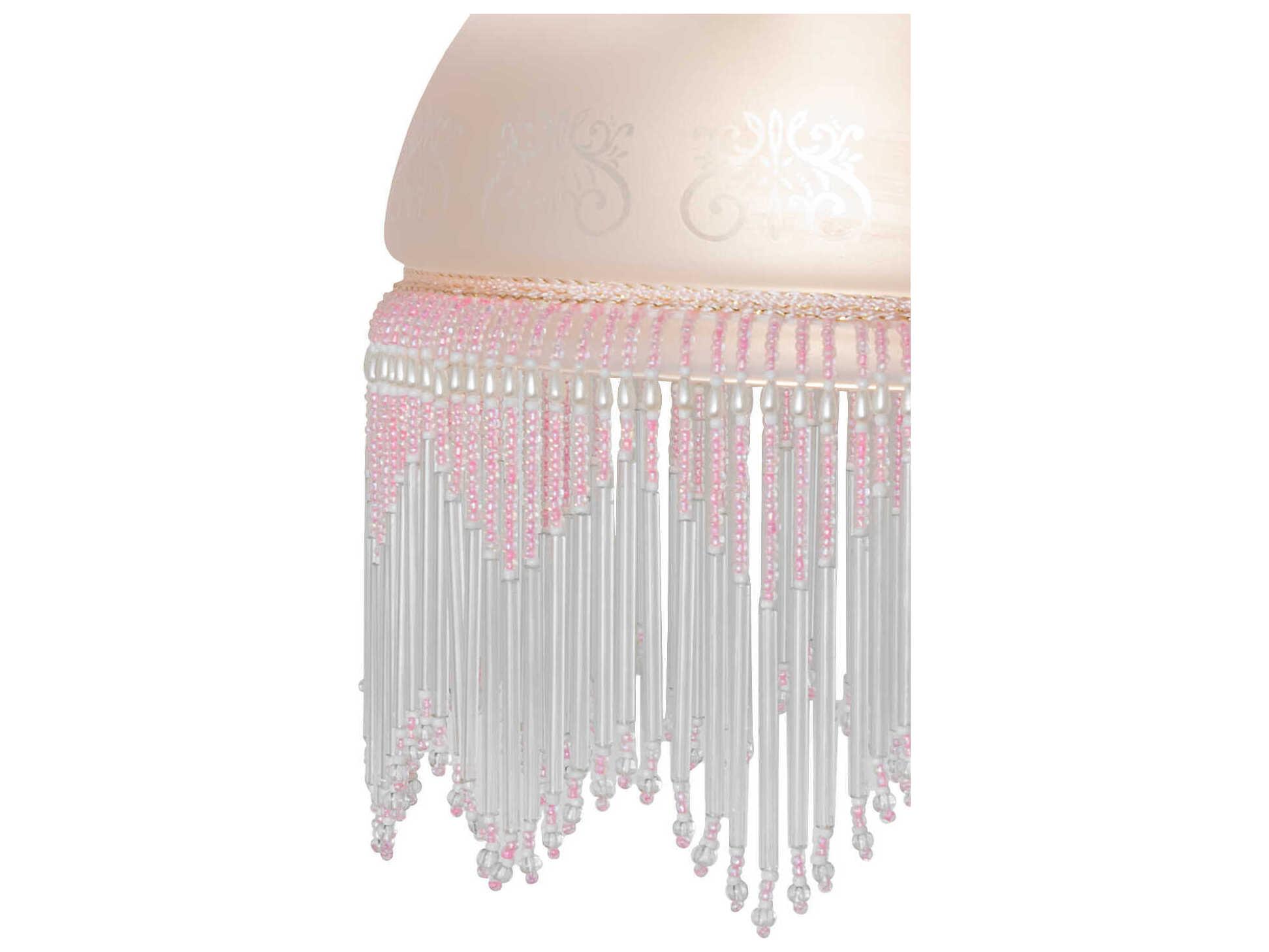Meyda Roussillon 1-Light Pink Etched Glass Wall Sconce