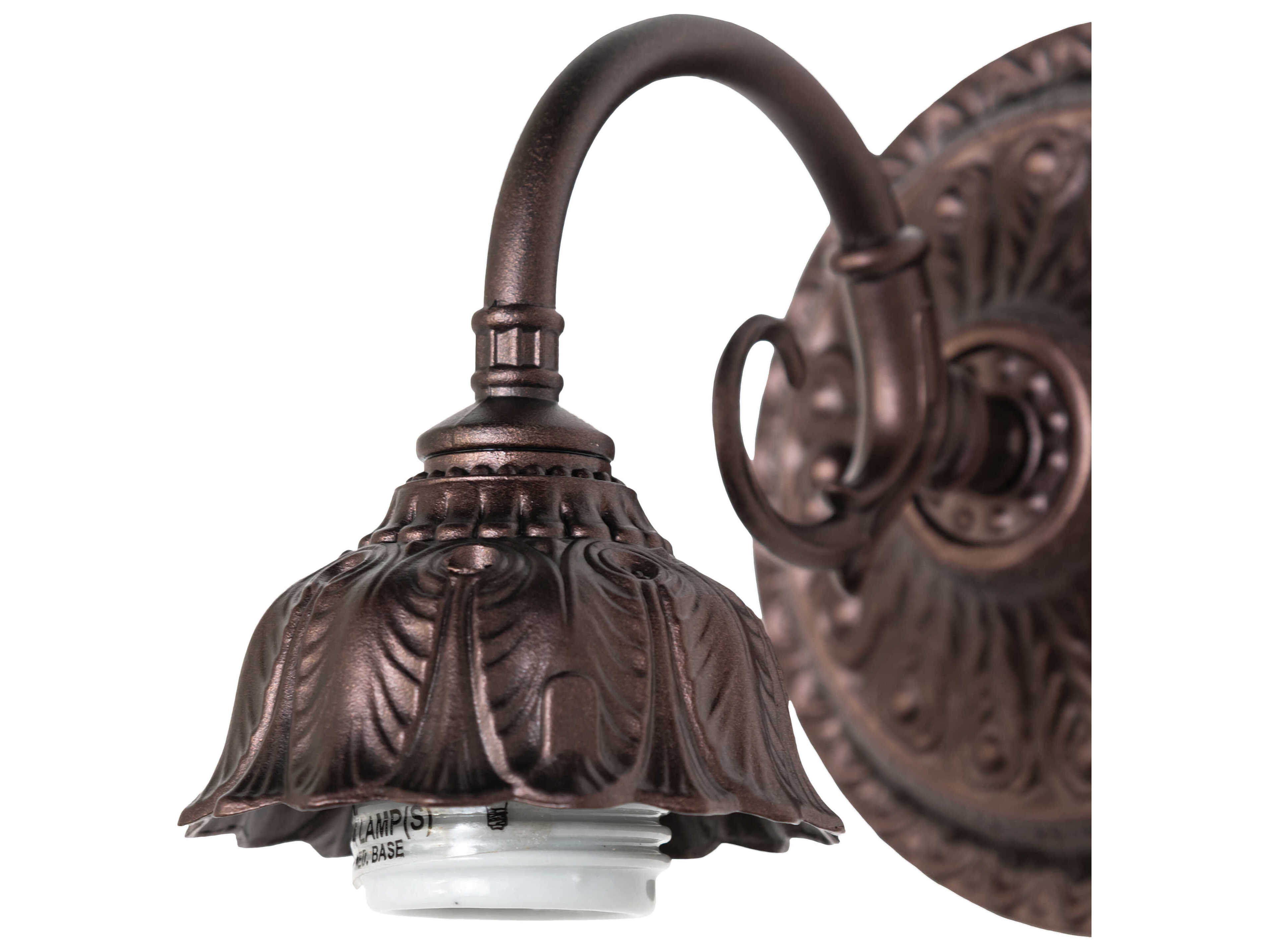 Meyda Roussillon 1-Light Teal Art Glass Wall Sconce