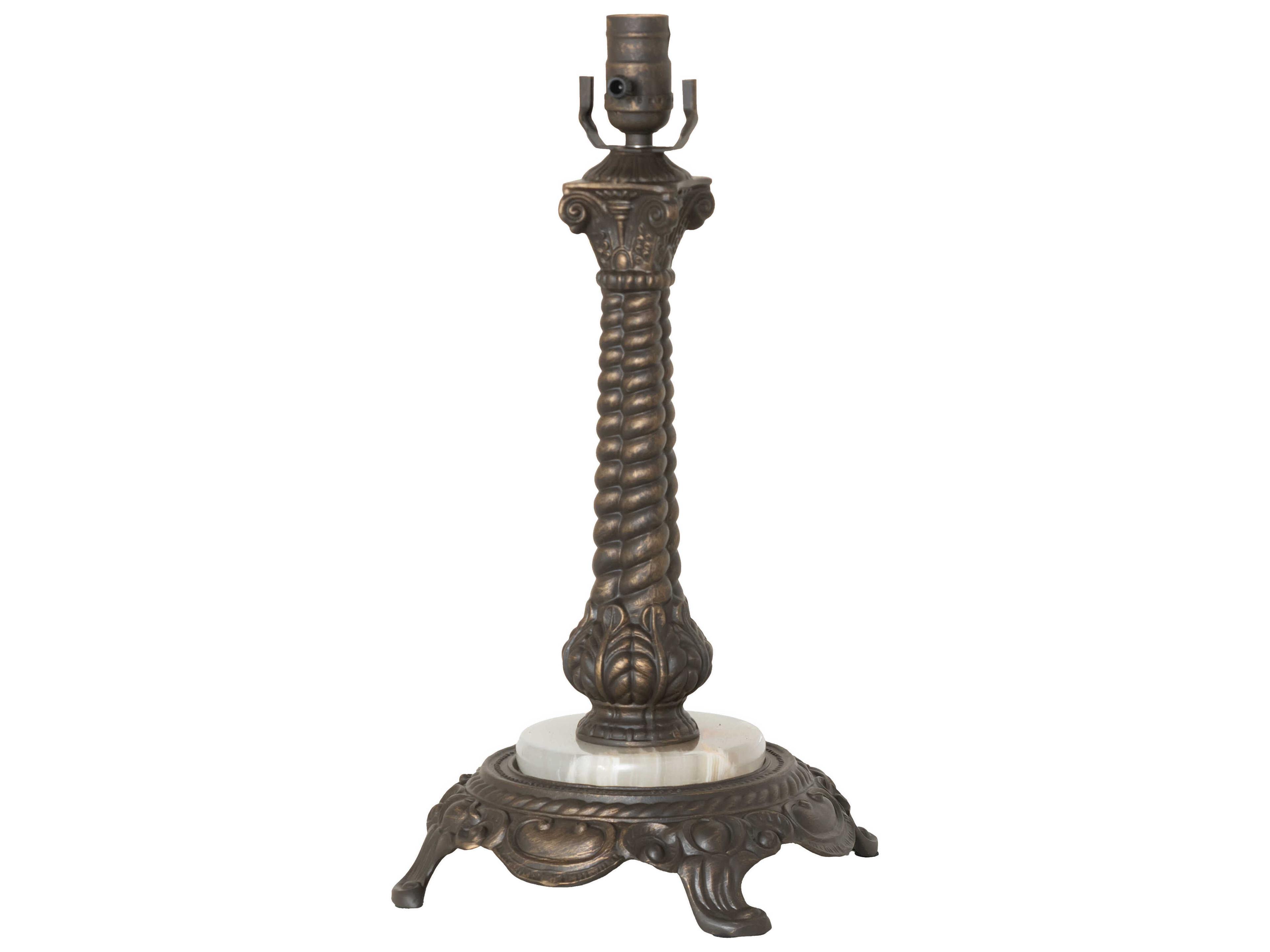 Meyda Rope Antique Brass Table Lamp Base