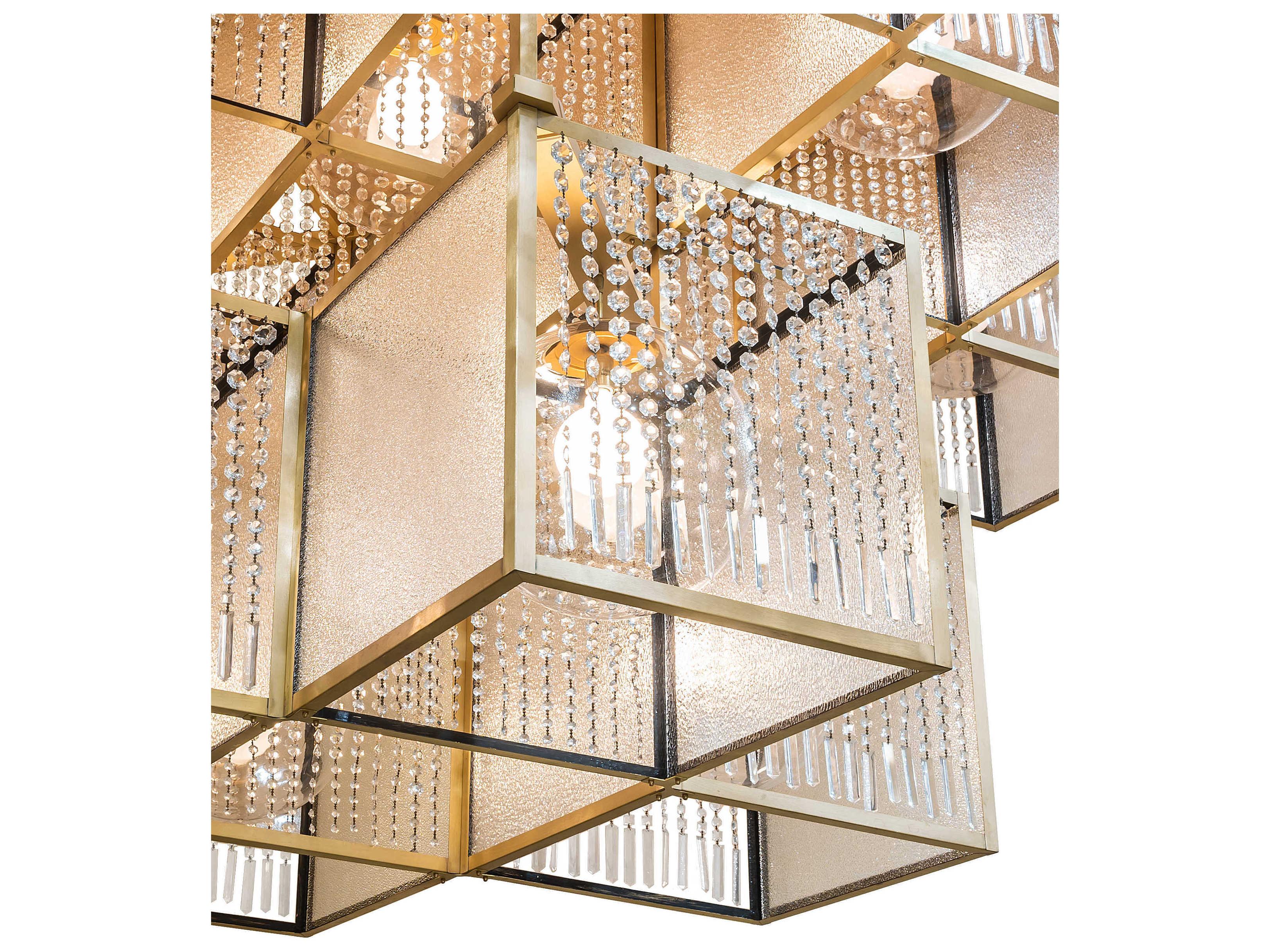 Meyda Blackburn Brushed Brass Geometric Chandelier