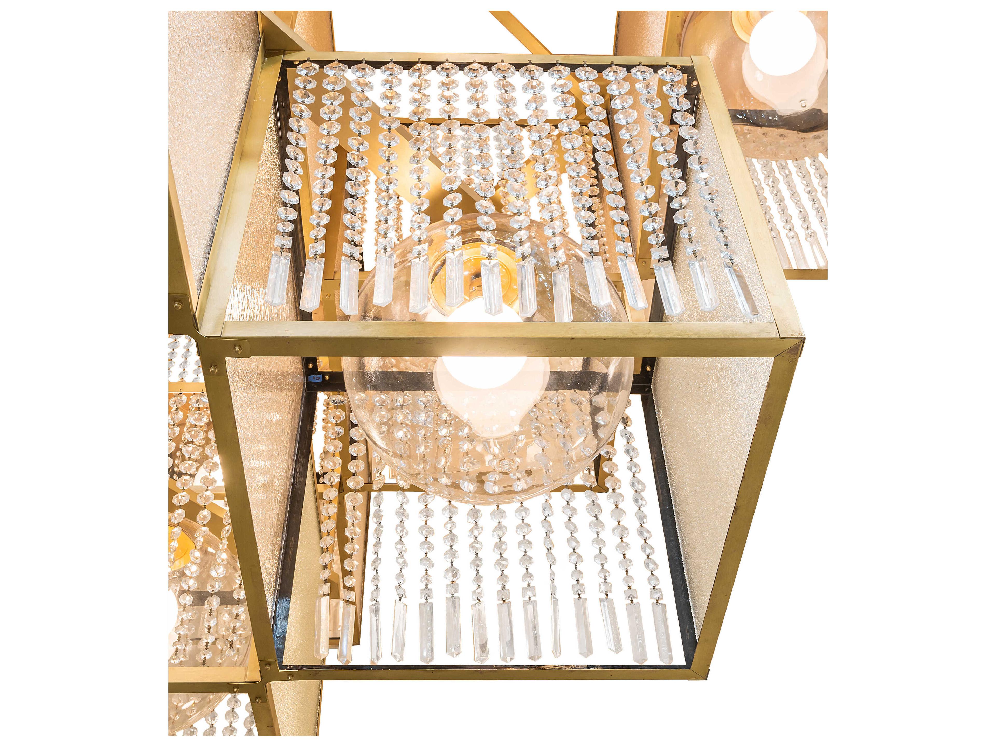 Meyda Blackburn Brushed Brass Geometric Chandelier