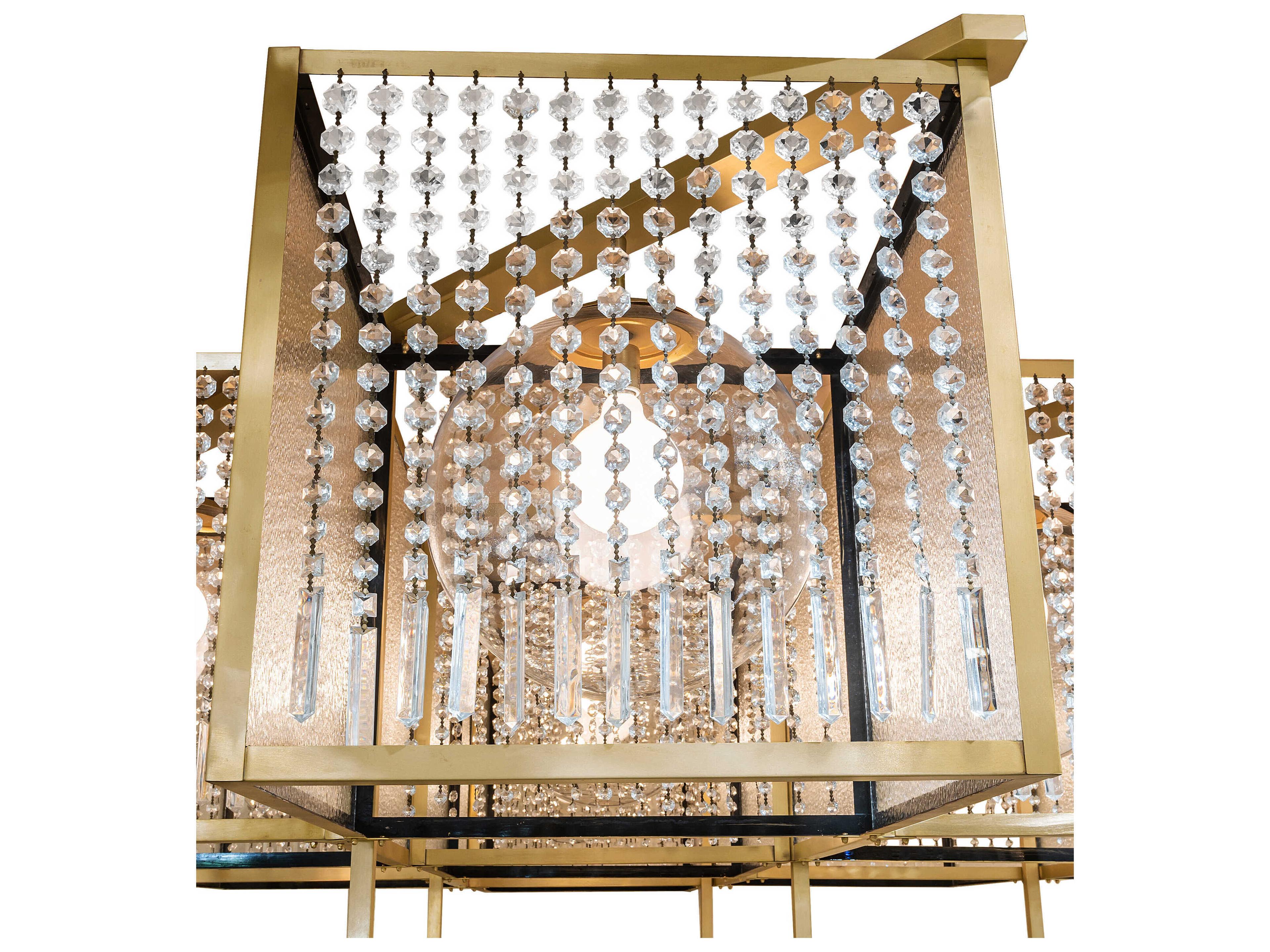 Meyda Blackburn Brushed Brass Geometric Chandelier