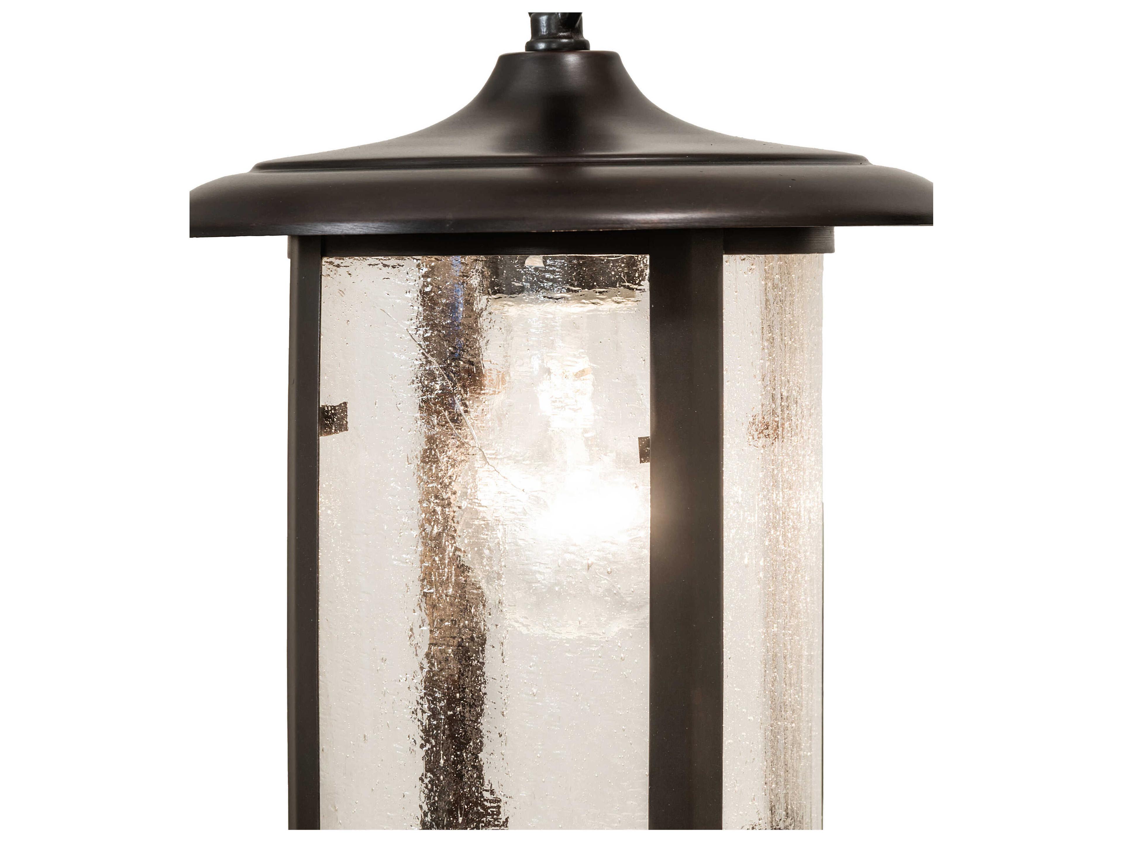 Meyda Fulton 1-Light Craftsman Brown Outdoor Hanging Light