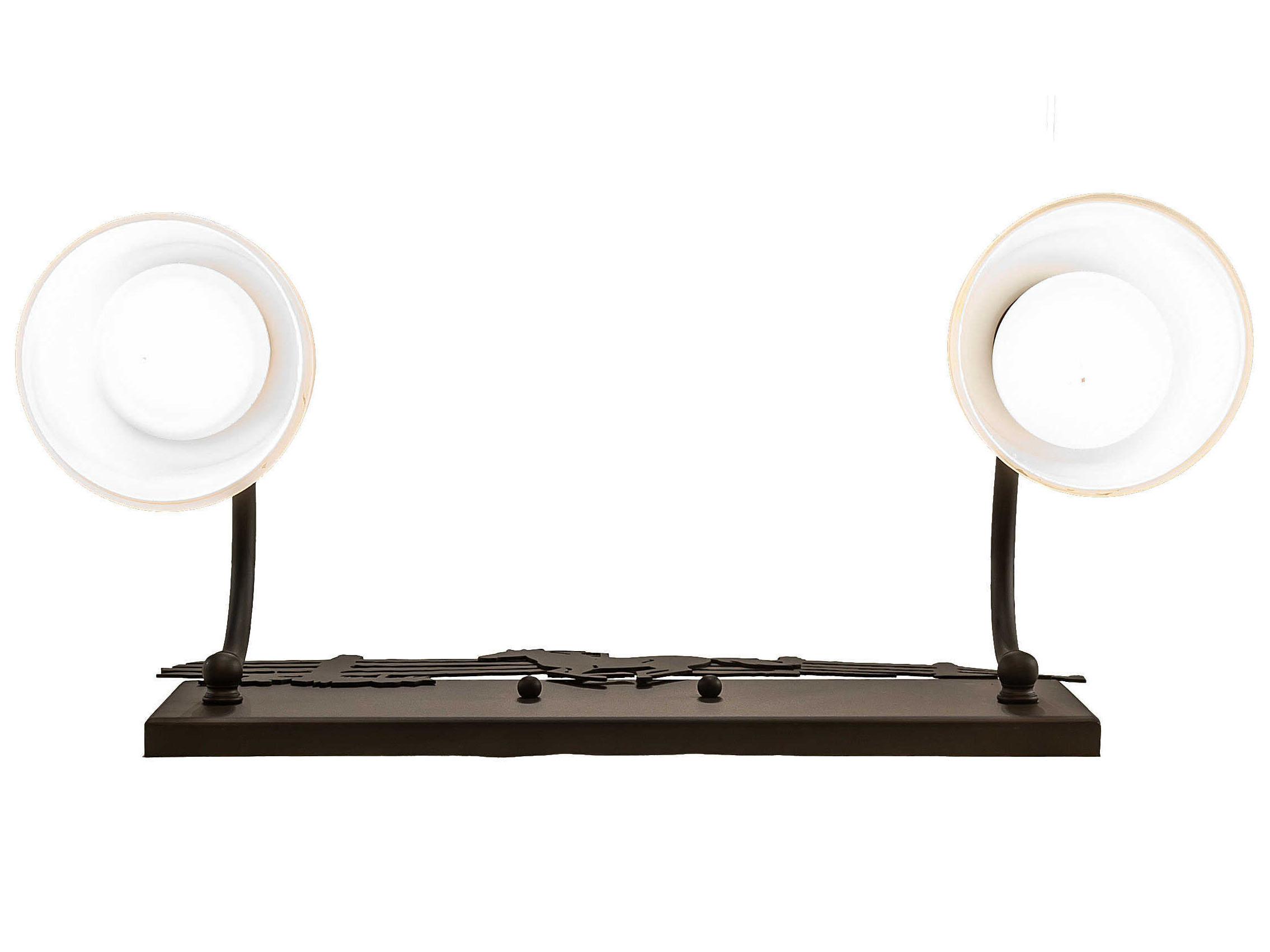 Meyda Running Horses 2-Light Oil Rubbed Bronze Vanity Light