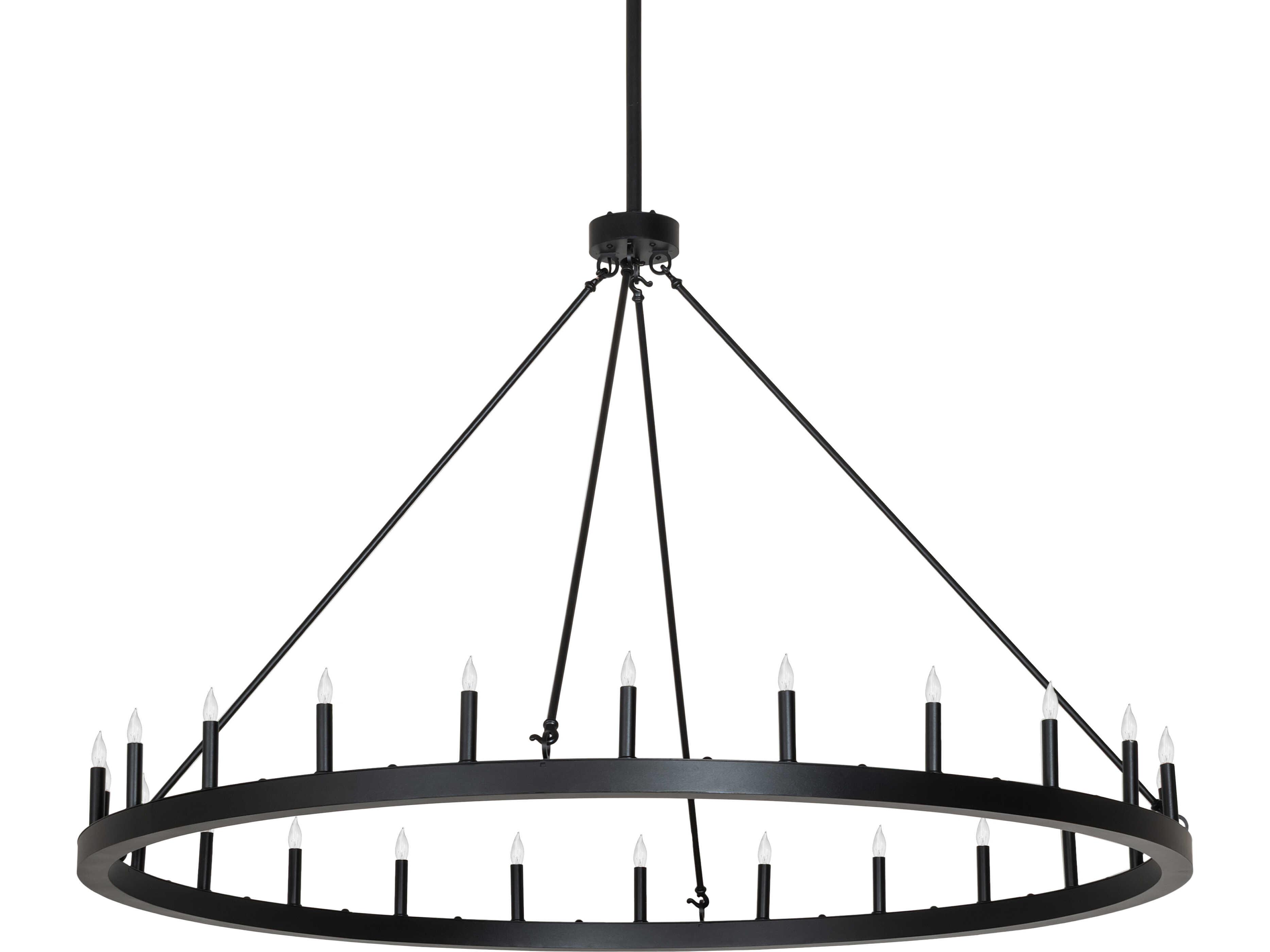 Meyda Loxley 24-Light Textured Black Traditional Chandelier