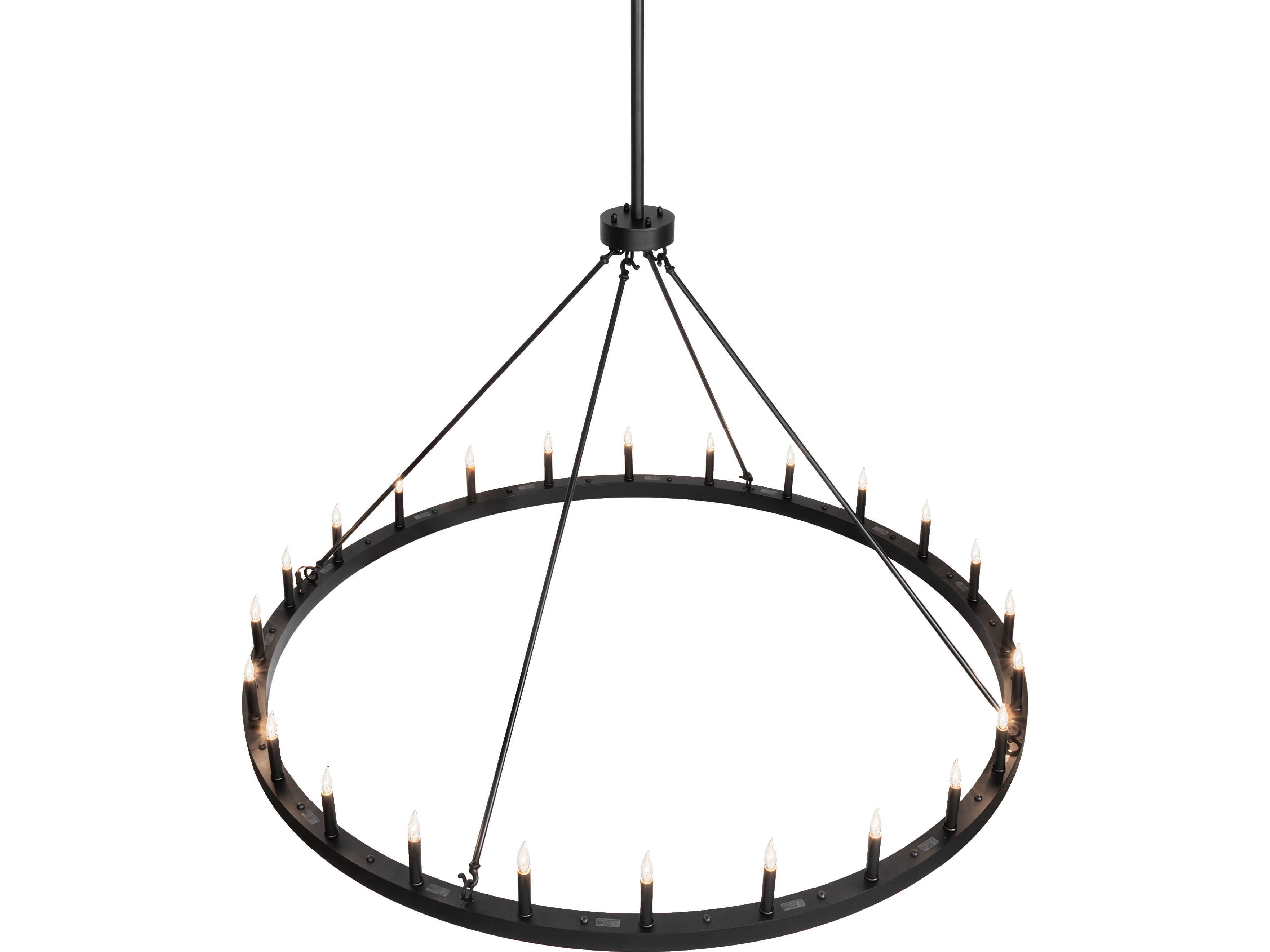 Meyda Loxley 24-Light Textured Black Traditional Chandelier