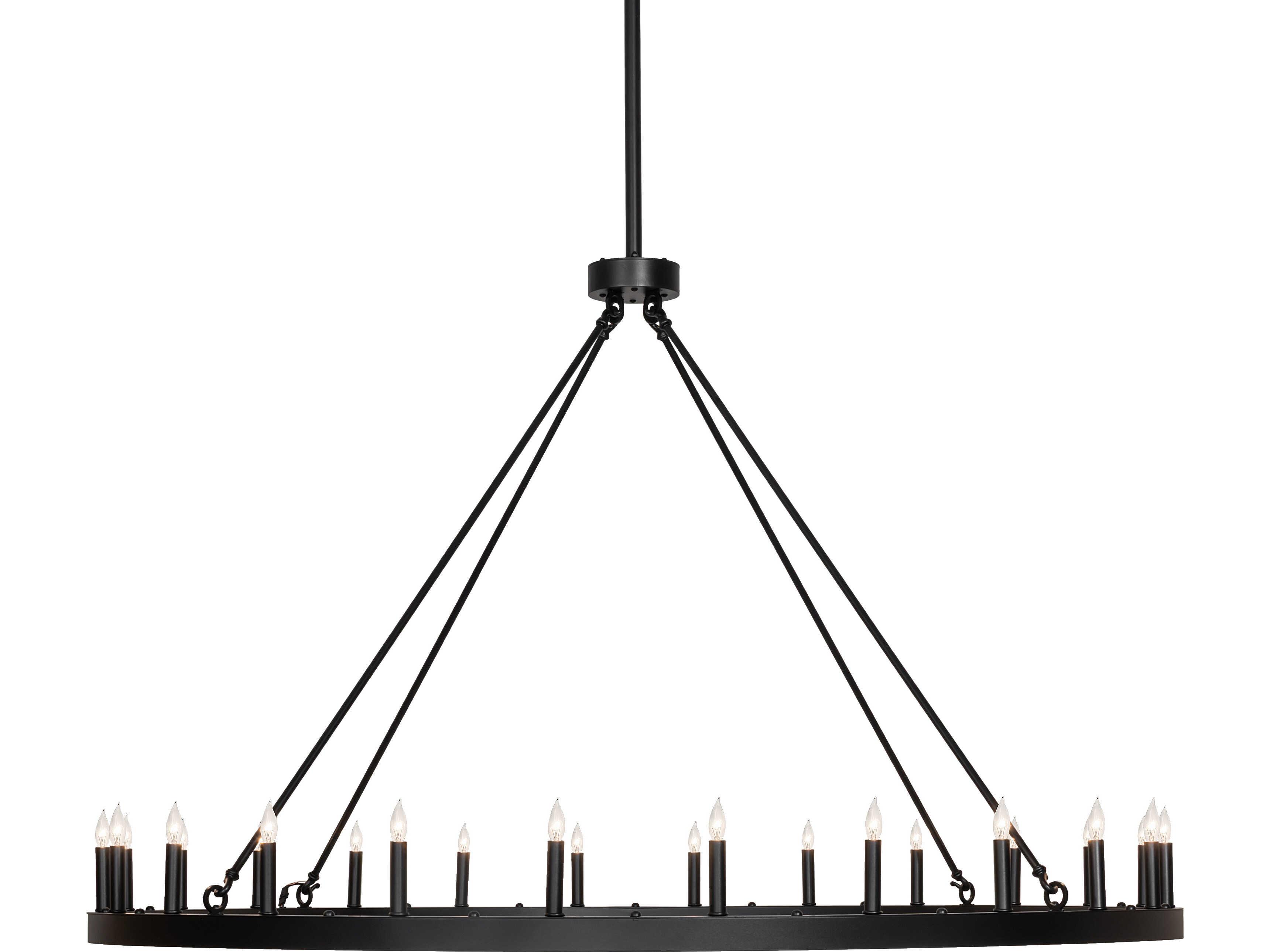 Meyda Loxley 24-Light Textured Black Traditional Chandelier