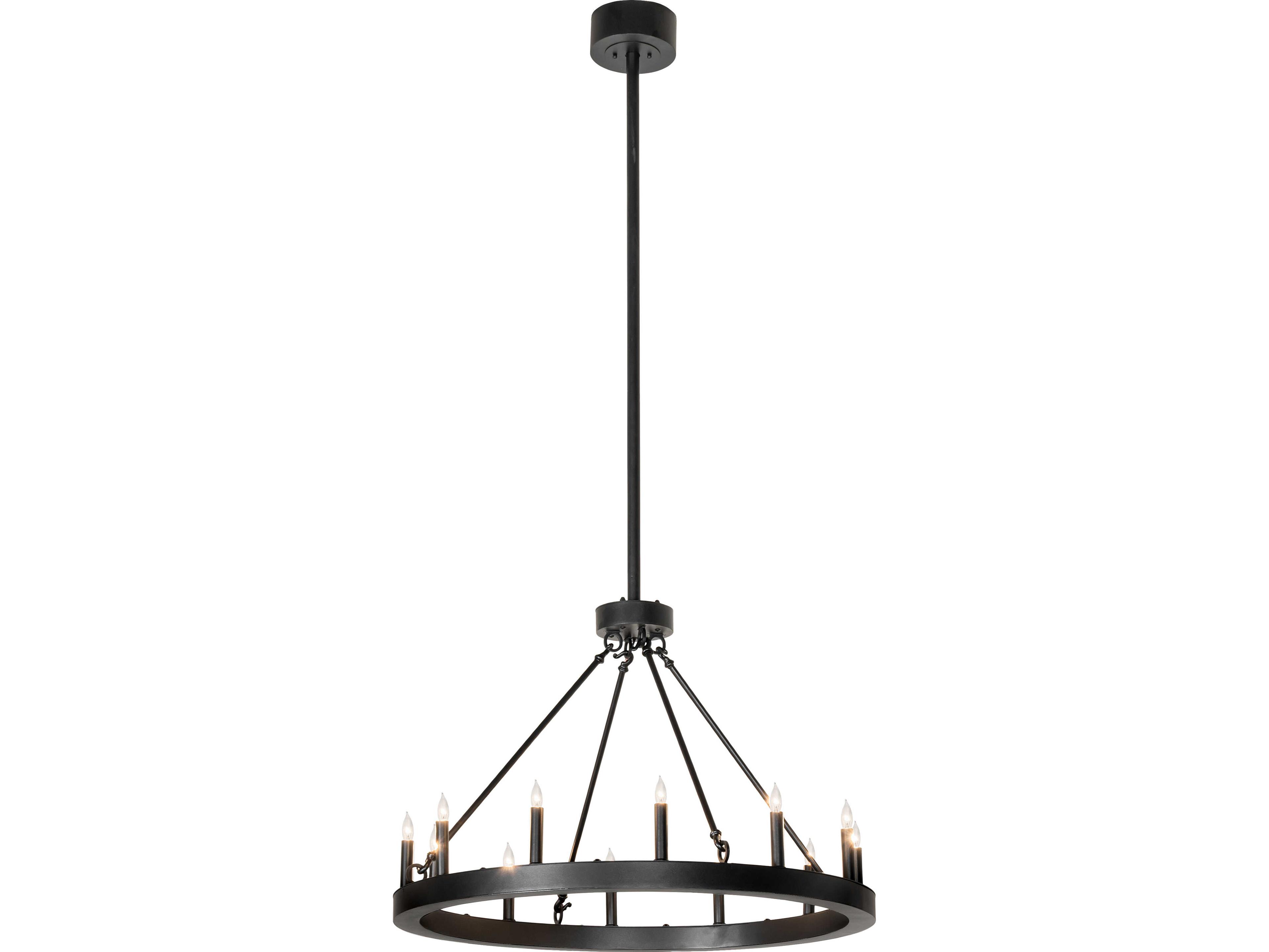 Meyda Loxley 12-Light Black Traditional Chandelier