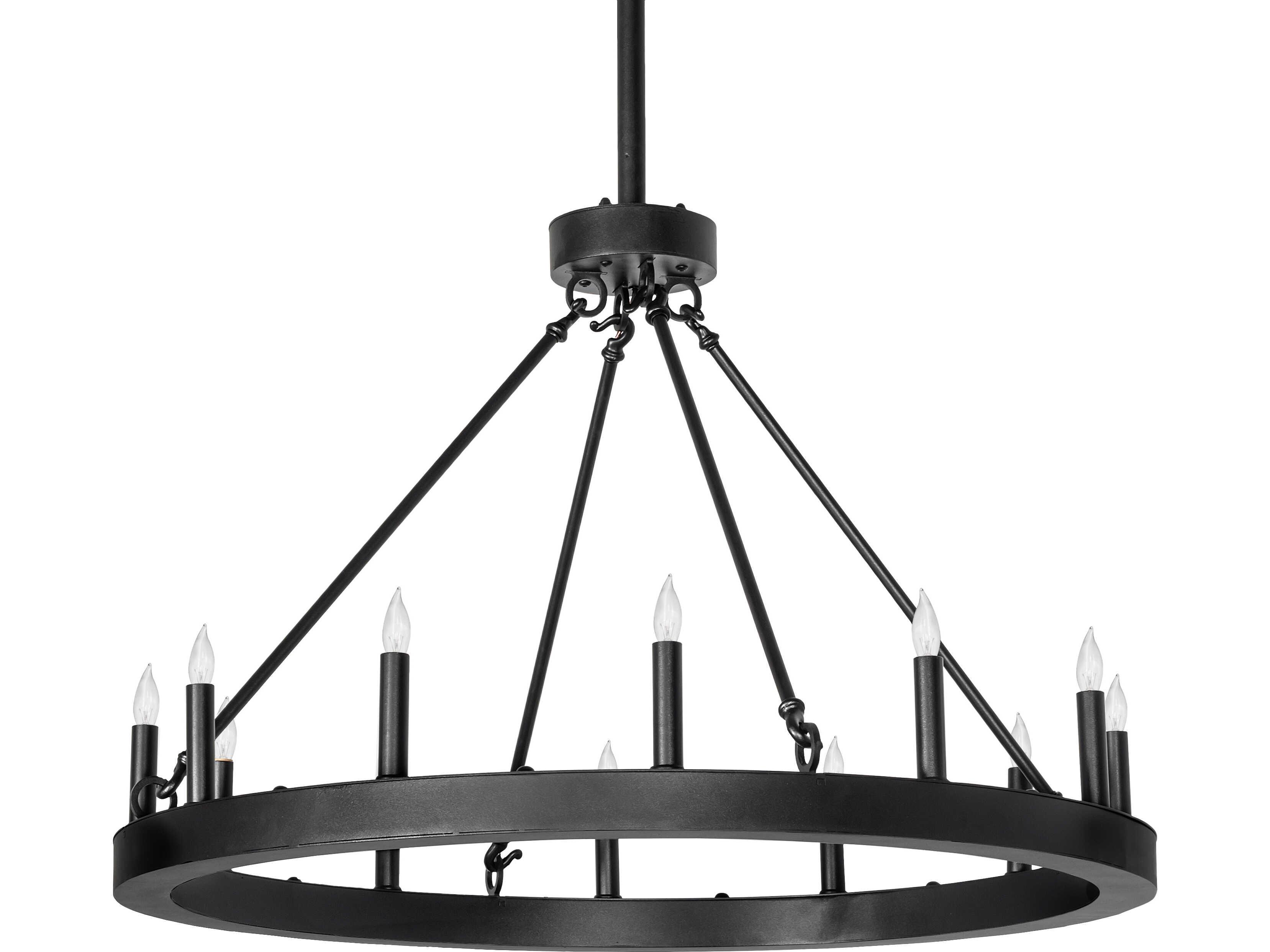 Meyda Loxley 12-Light Black Traditional Chandelier