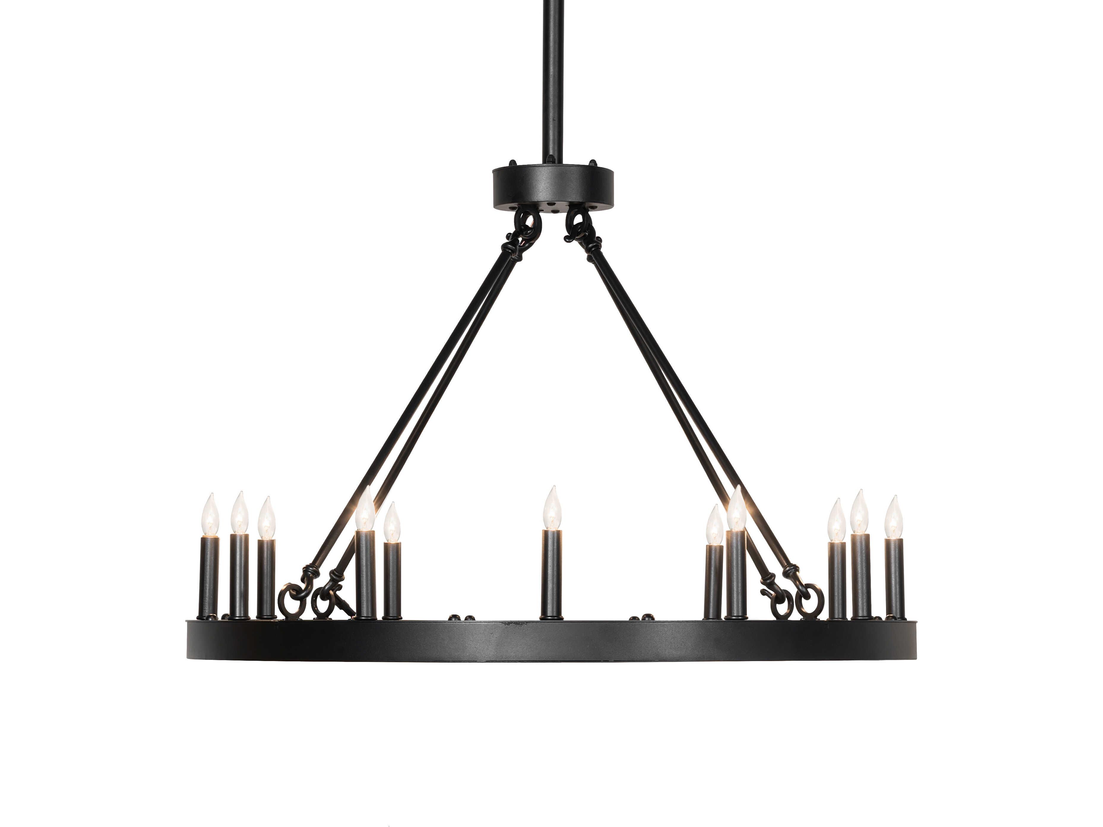 Meyda Loxley 12-Light Black Traditional Chandelier