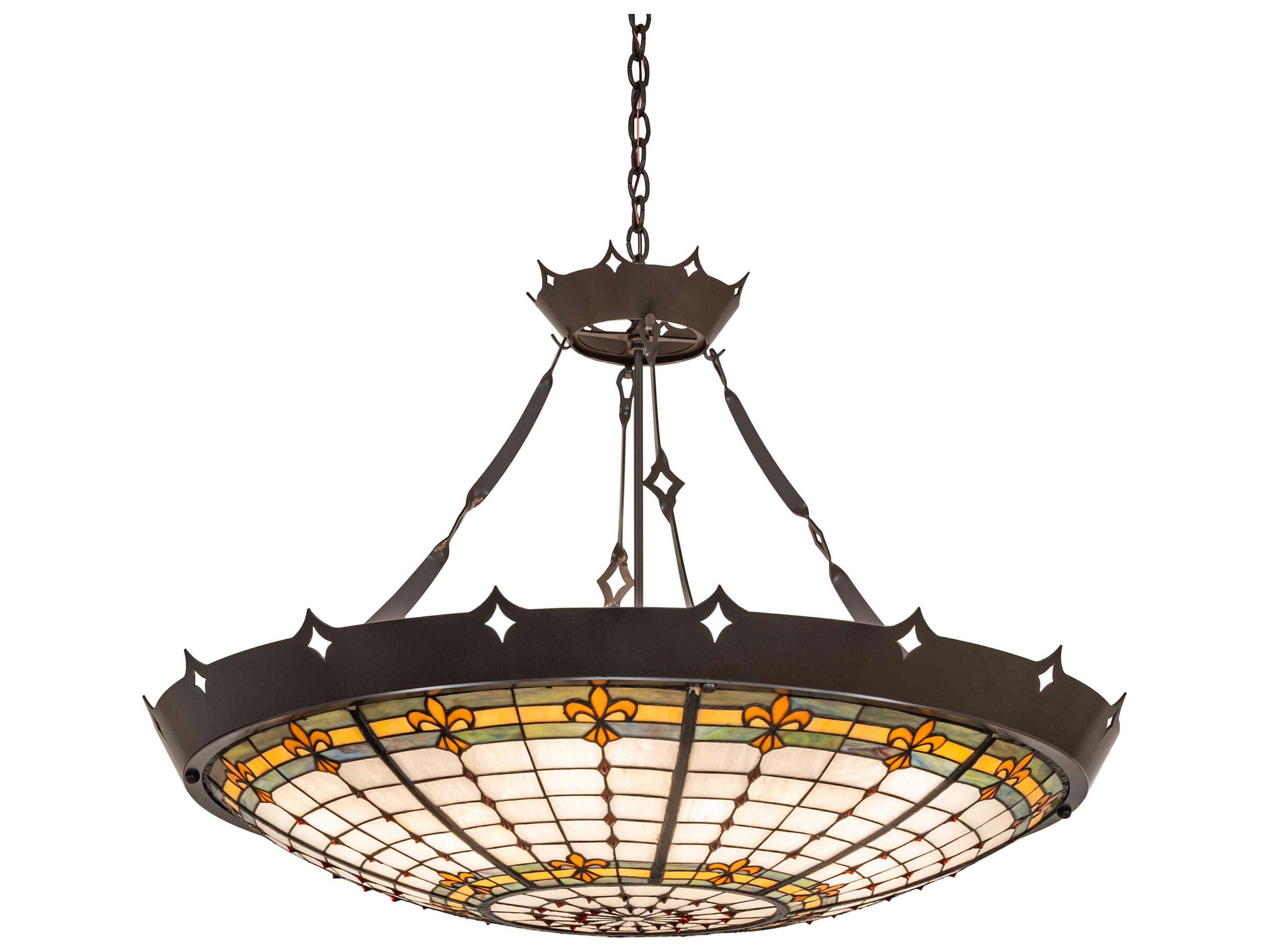 Meyda Fleur-de-lite 12-Light Timeless Bronze Pendant