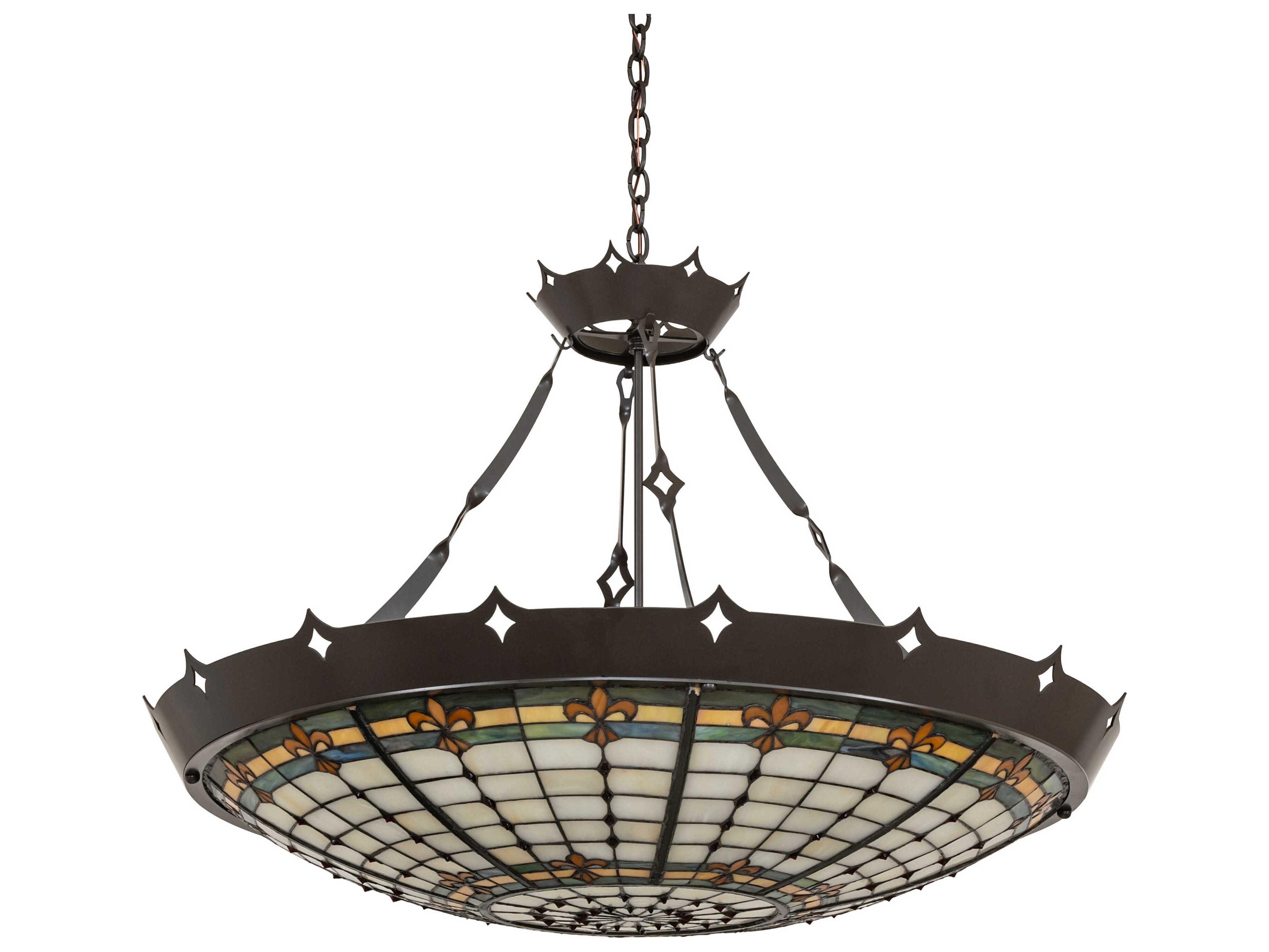 Meyda Fleur-de-lite 12-Light Timeless Bronze Pendant
