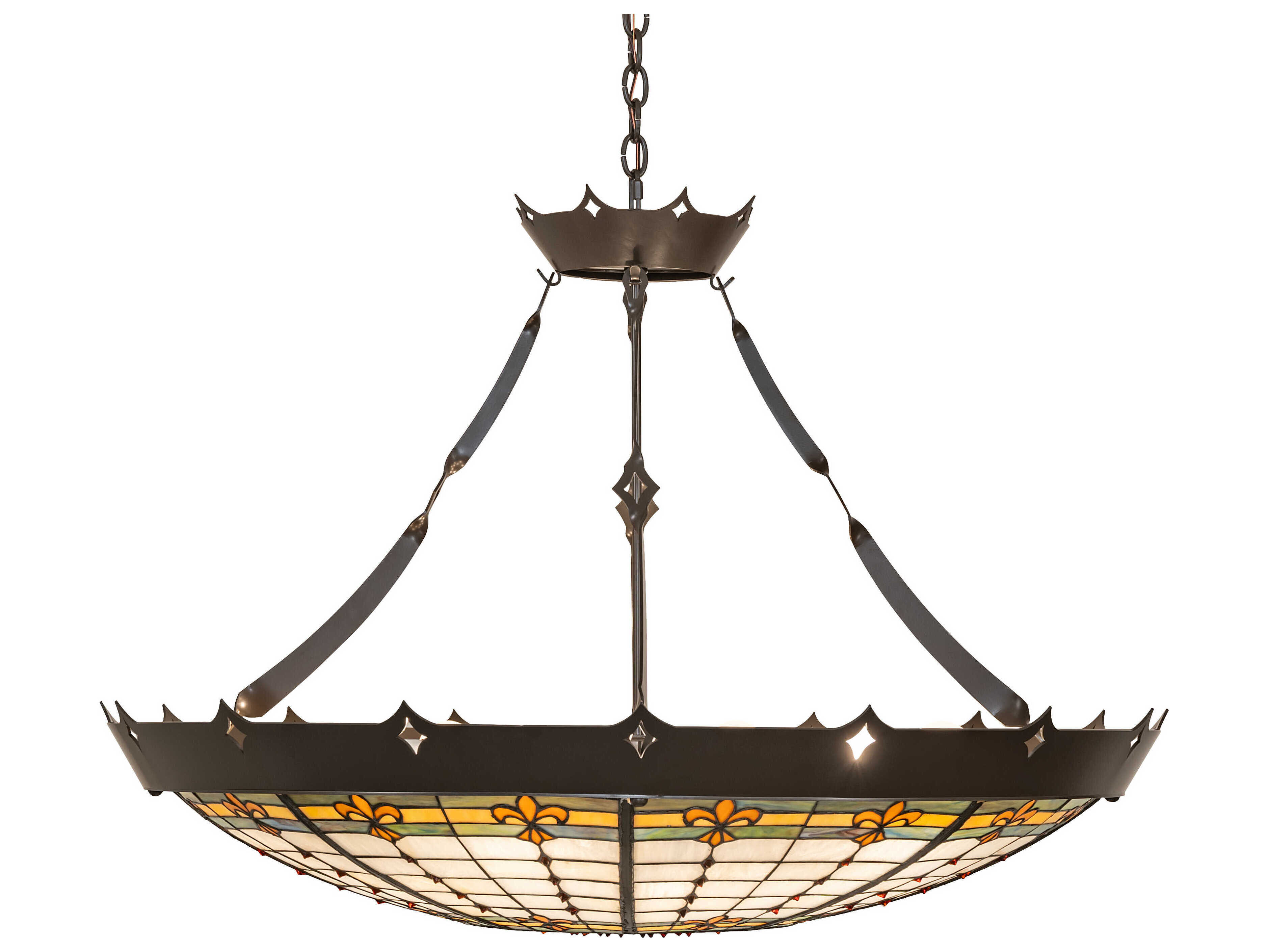 Meyda Fleur-de-lite 12-Light Timeless Bronze Pendant