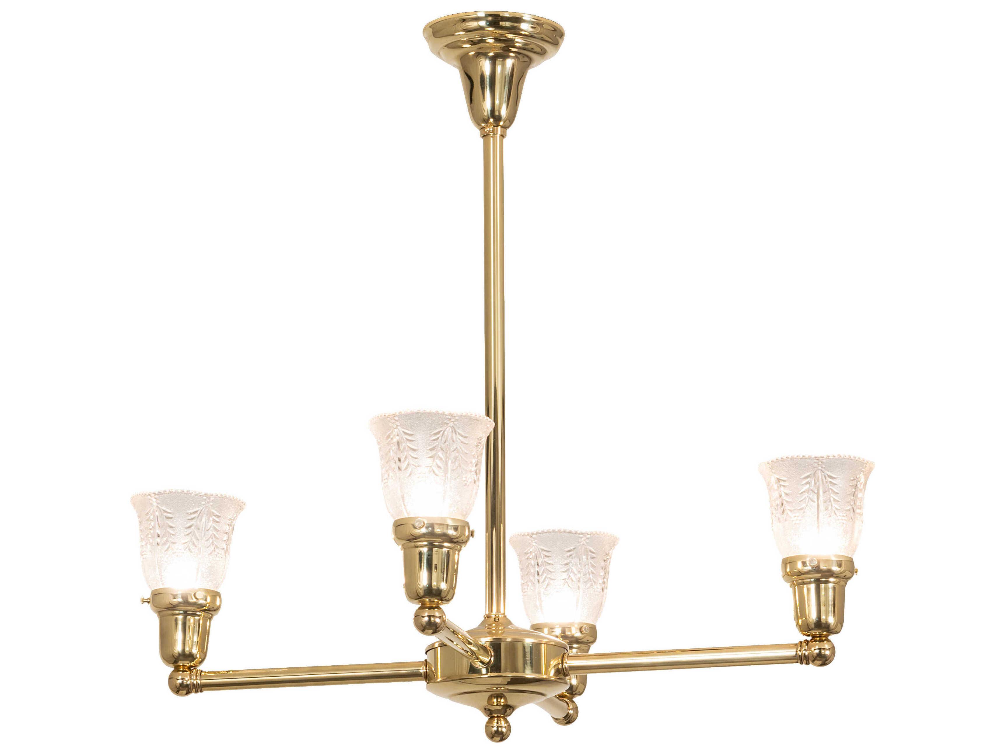 Meyda Revival Summer Wheat 4-Light Polished Brass Chandelier