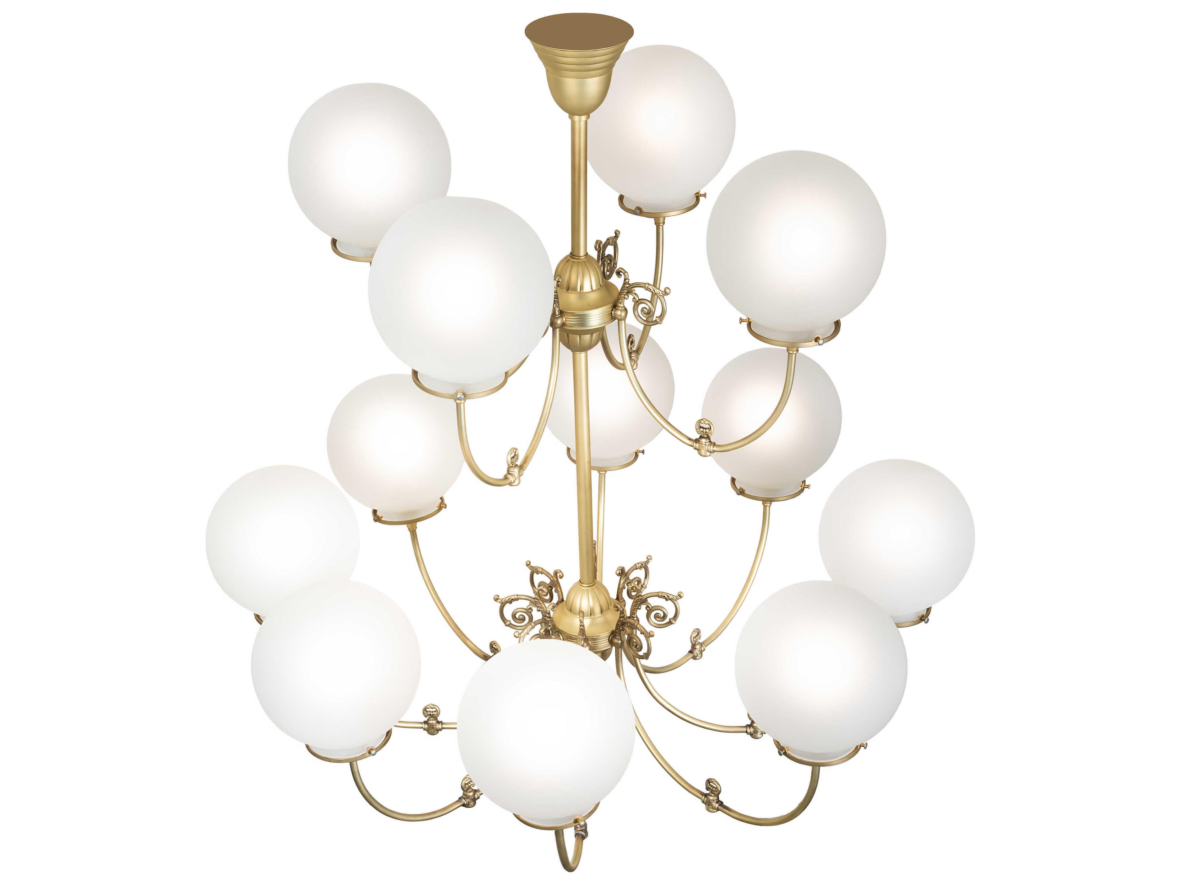 Meyda Revival 12-Light Polished Brass Traditional Globe Chandelier