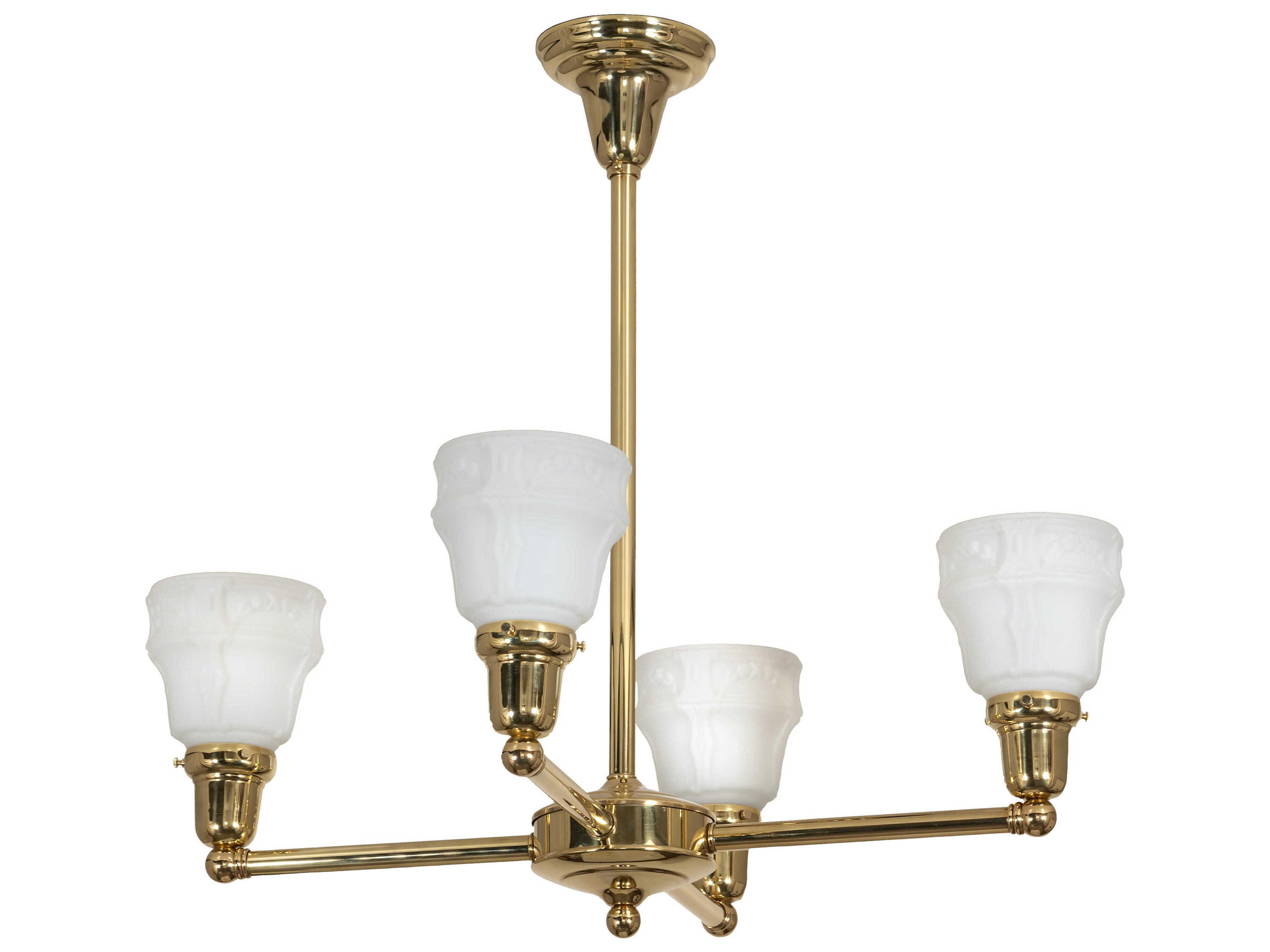 Meyda Revival Garland 4-Light Polished Brass Chandelier