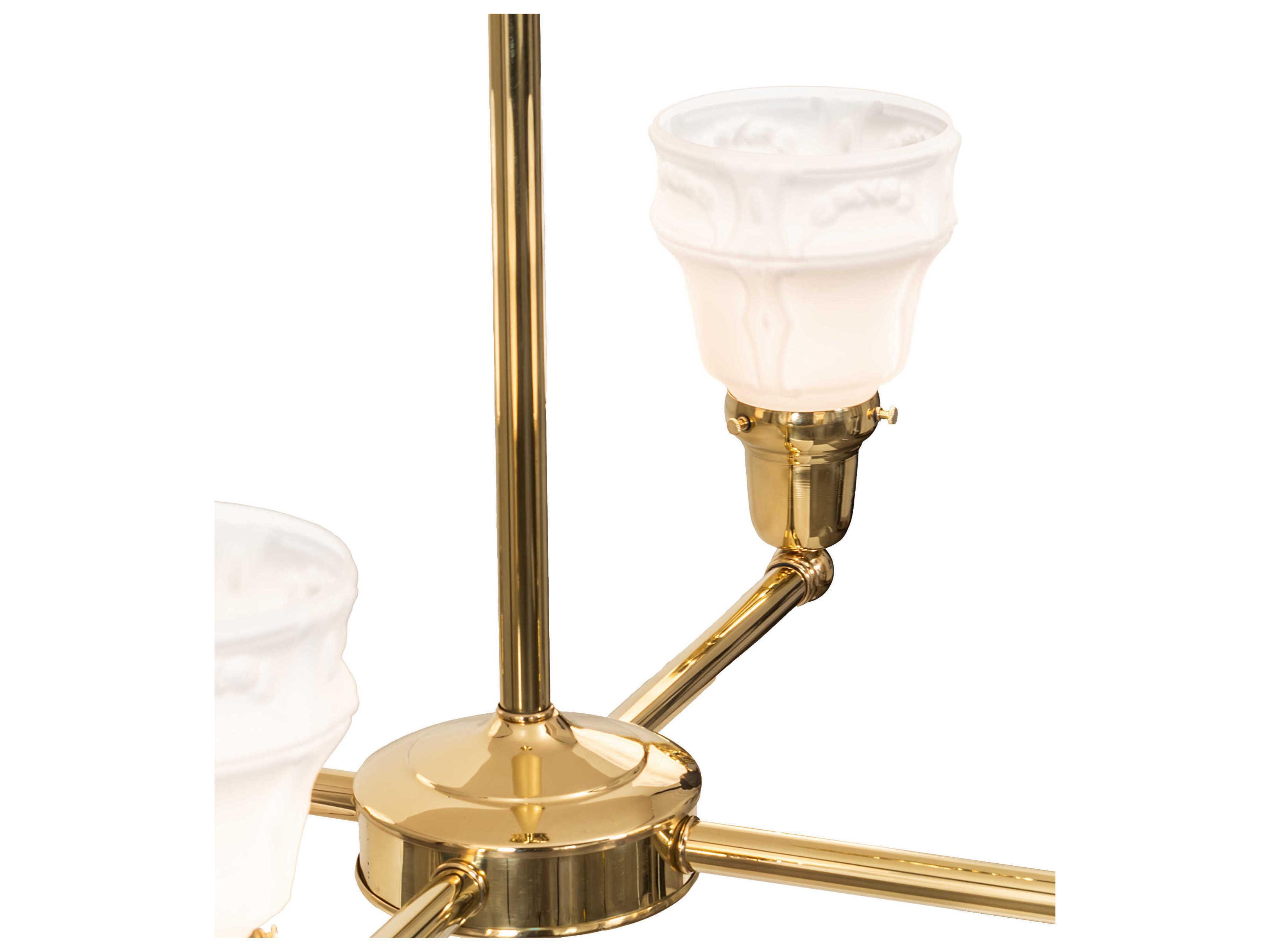 Meyda Revival Garland 4-Light Polished Brass Chandelier