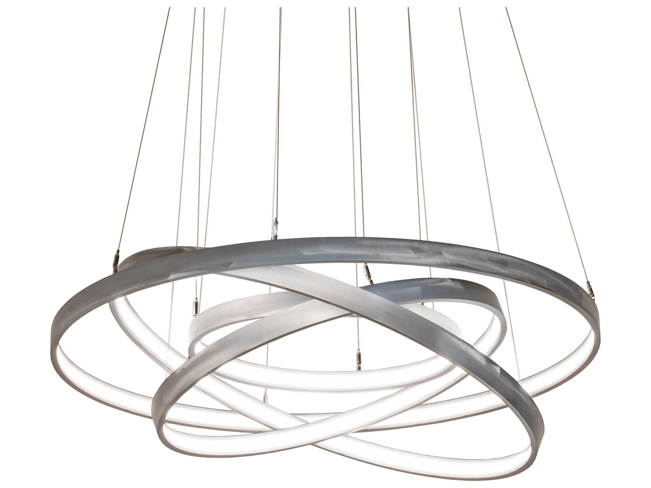 Meyda Anillo Matte Clear Silver Round Pendant