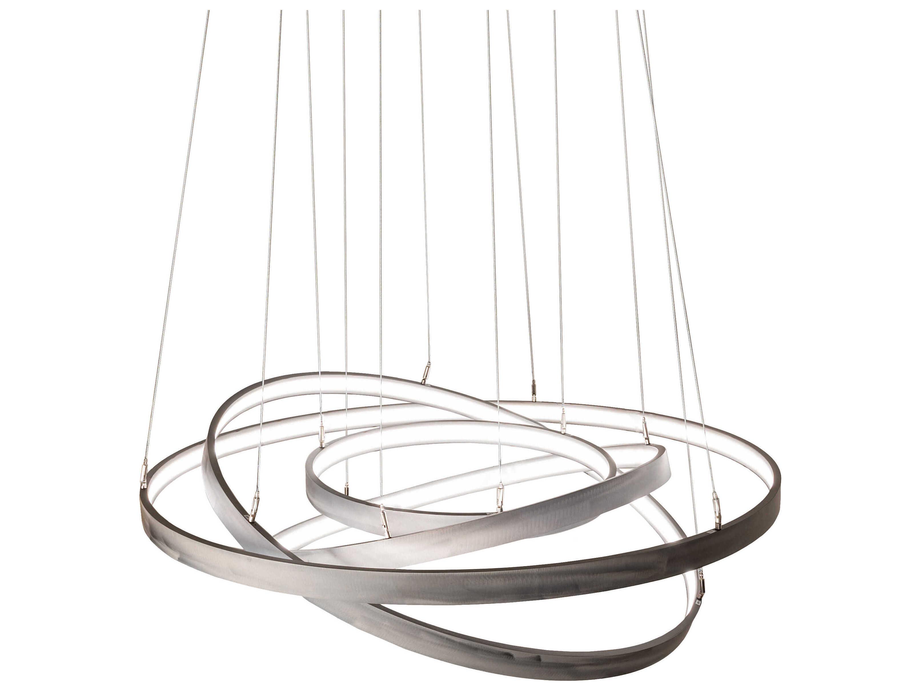 Meyda Anillo Matte Clear Silver Round Pendant