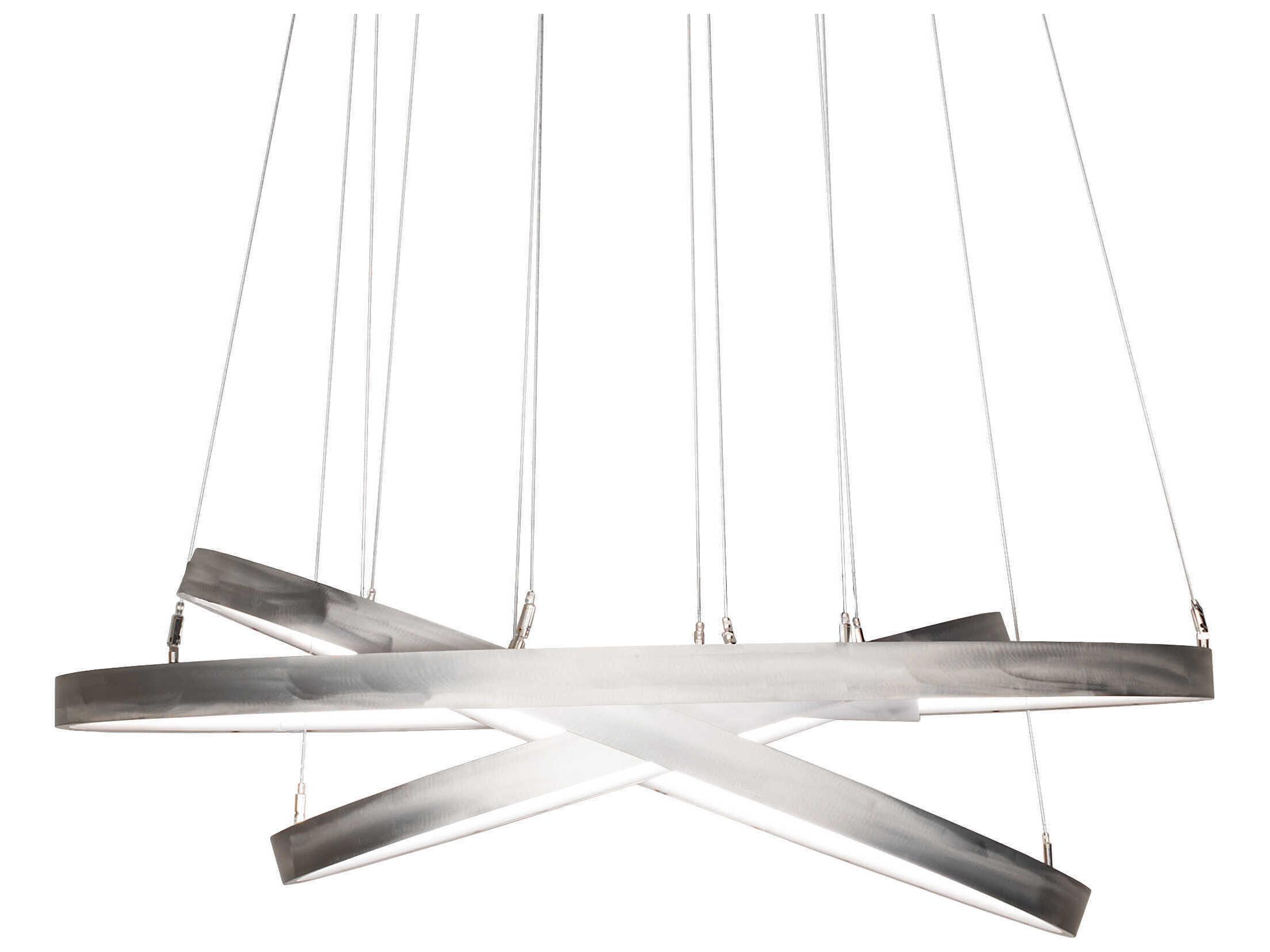 Meyda Anillo Matte Clear Silver Round Pendant